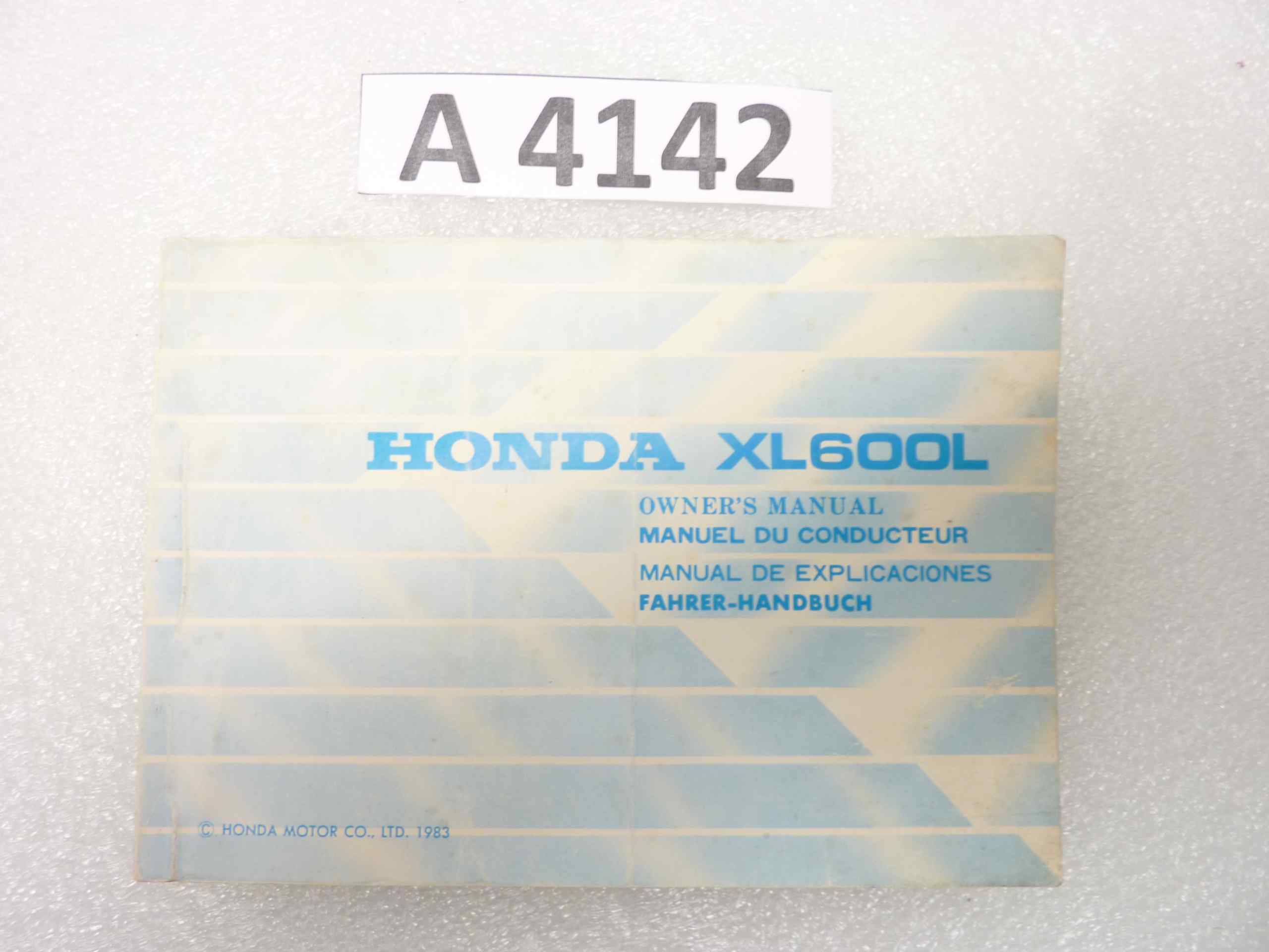 Honda XL 600 L manuale del proprietario inglese francese spagnolo tedesco ORIGINALE NO REPLICA