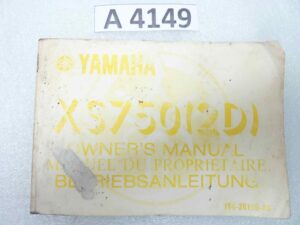 Yamaha XS 750 2D manuale del proprietario inglese francese tedesco ORIGINALE NO REPLICA