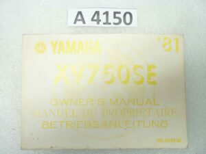 Yamaha XV 750 SE 81 manuale del proprietario inglese francese tedesco ORIGINALE NO REPLICA