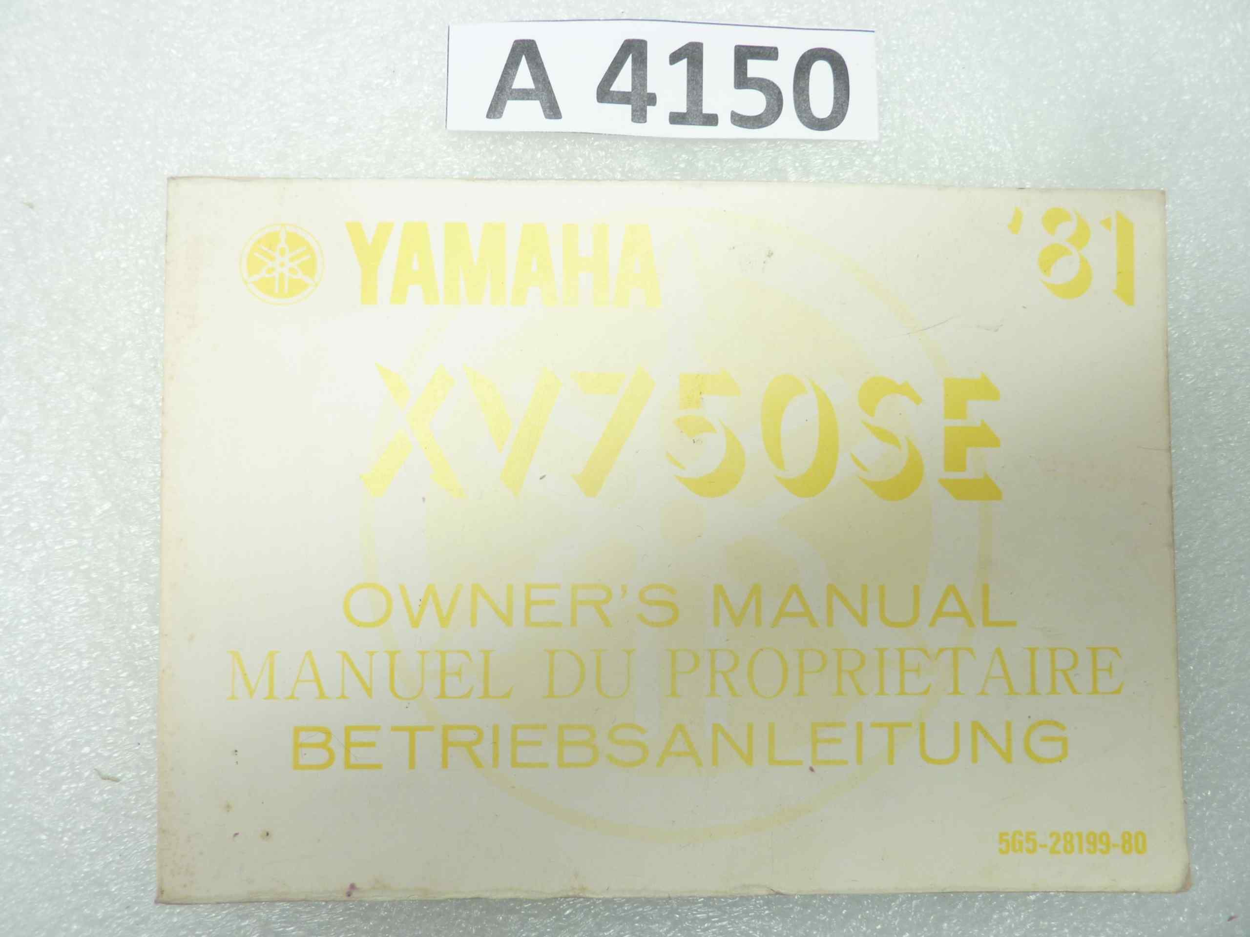 Yamaha XV 750 SE 81 manuale del proprietario inglese francese tedesco ORIGINALE NO REPLICA - immagine 2
