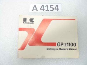 Kawasaki GPZ 1100 manuale del proprietario inglese ORIGINALE NO REPLICA