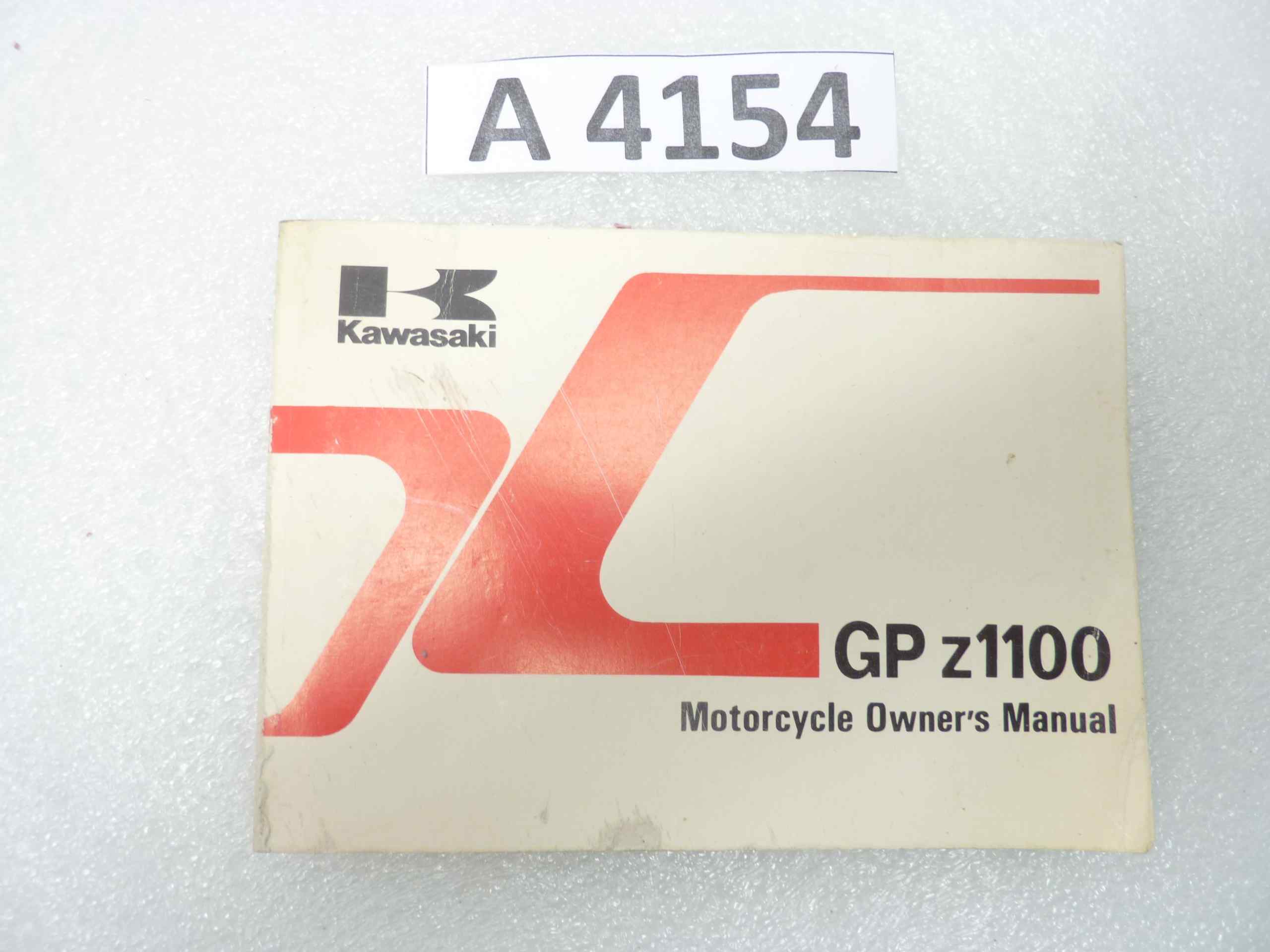 Kawasaki GPZ 1100 manuale del proprietario inglese ORIGINALE NO REPLICA