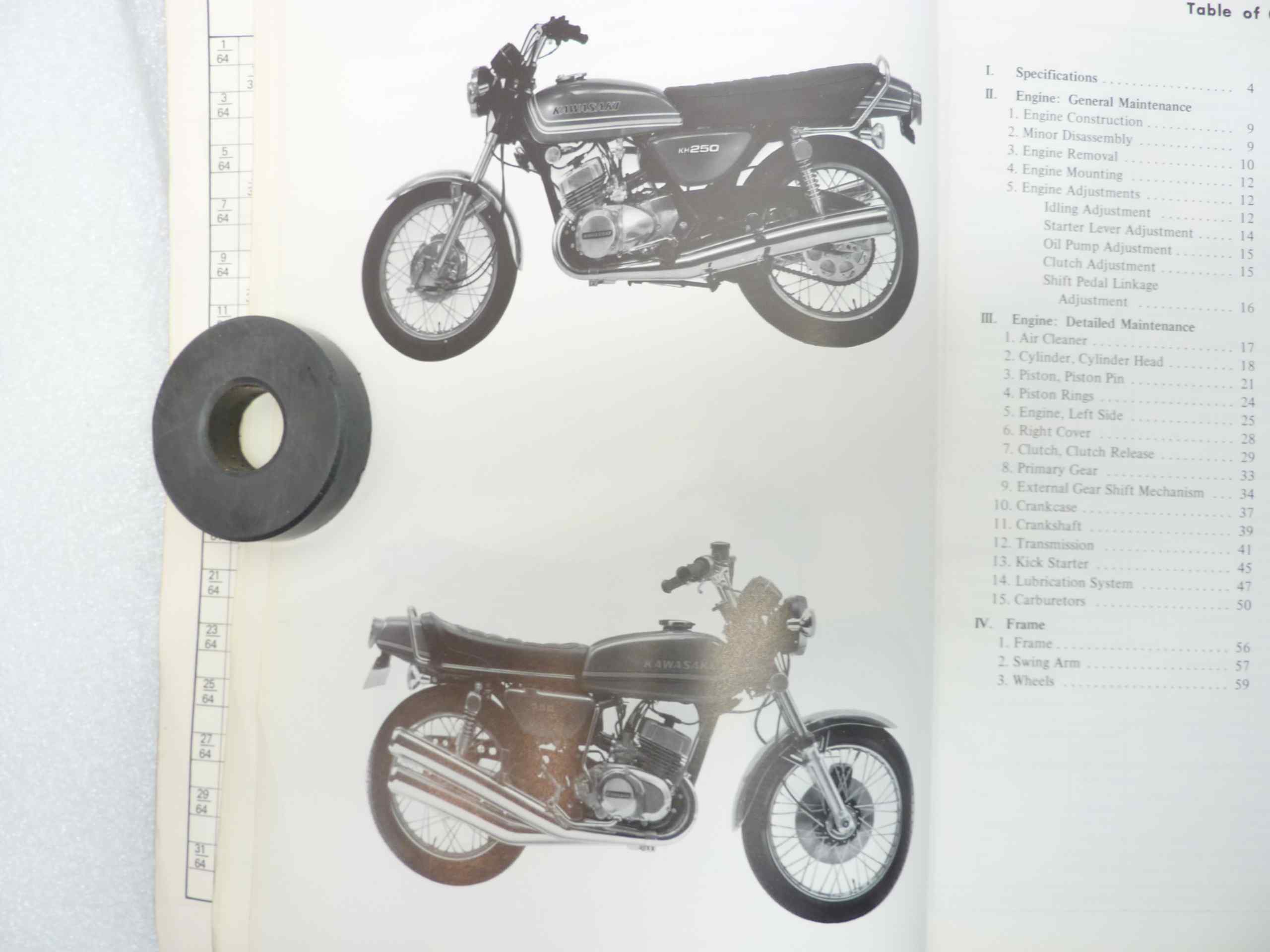 Kawasaki SERIE KH S SHOP MANUAL in inglese ORIGINALE NO REPLICA - immagine 3
