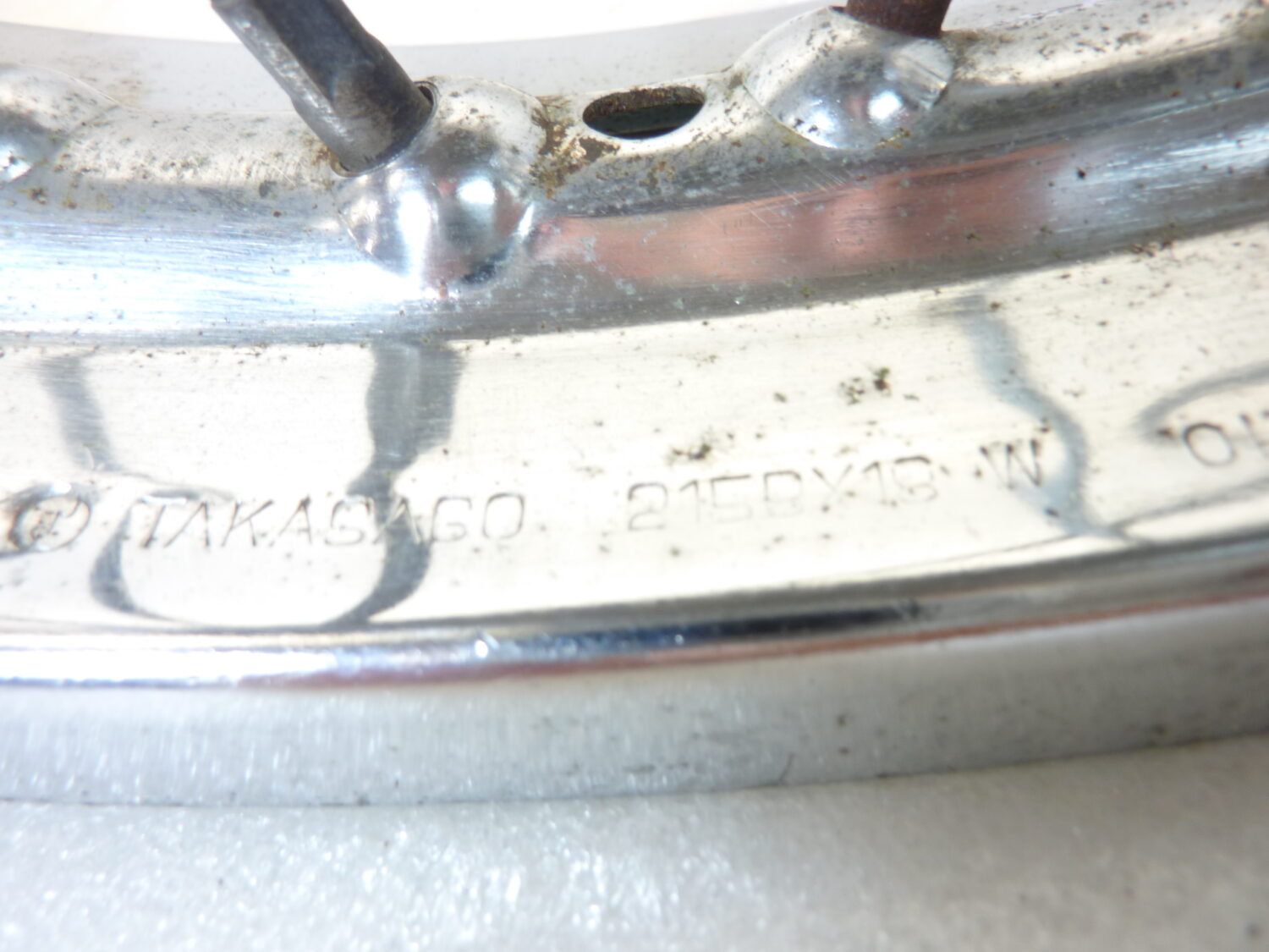 Cerchio ruota posteriore Kawasaki H1 1973 - 1975 Takasago 215 BX 18 W cod 789621-2411 - immagine 11