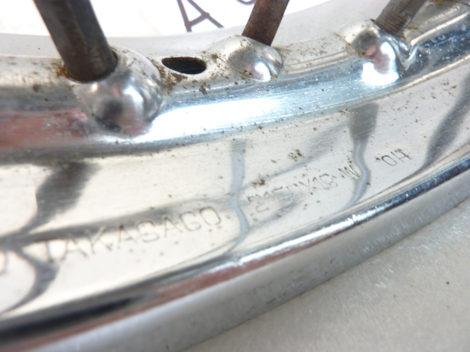 Cerchio ruota posteriore Kawasaki H1 1973 - 1975 Takasago 215 BX 18 W cod 789621-2411 - immagine 12