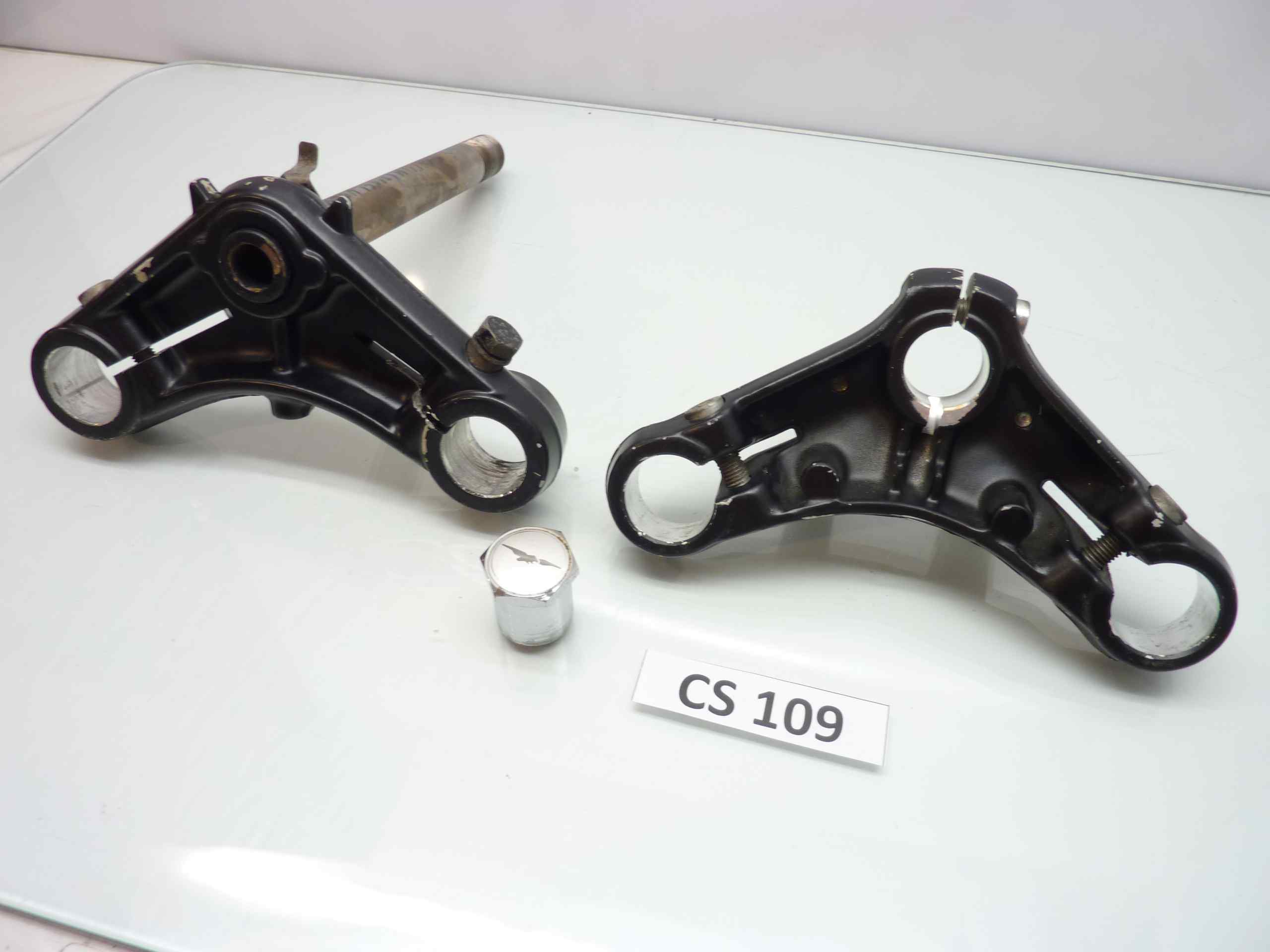 Guzzi V65 custom piastre forcella sterzo diam steli mm 35 - immagine 7