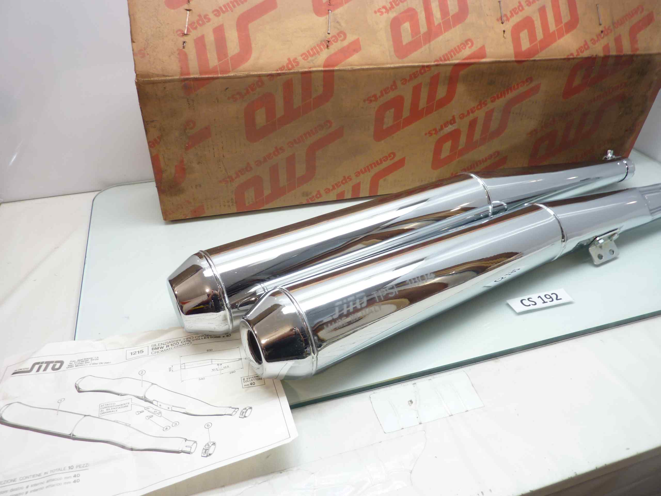 BMW R 100 marmitte terminali SITO 1215 nuovi fondi di magazzino diam imbocco 40 mm TPSI 1804
