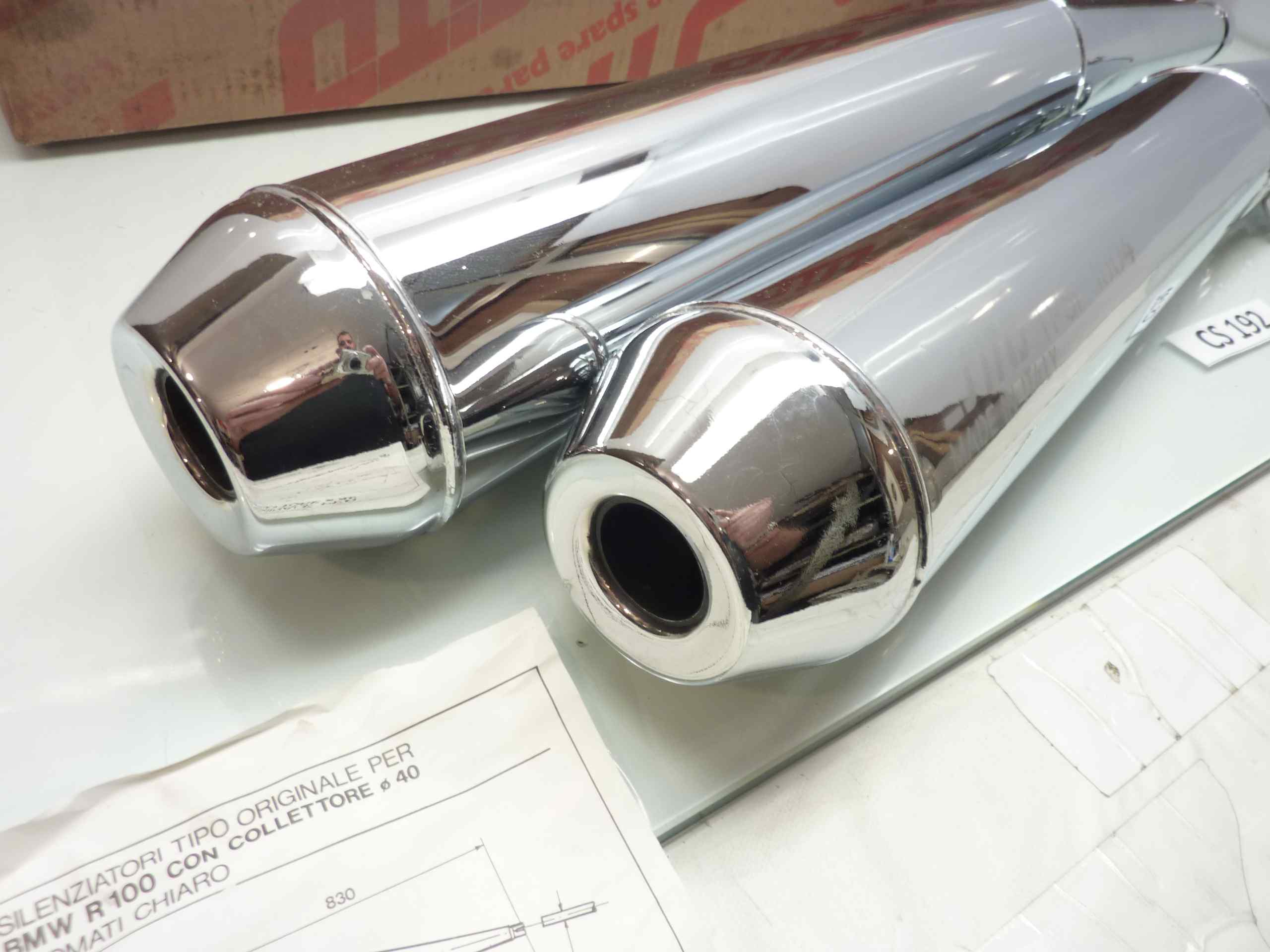 BMW R 100 marmitte terminali SITO 1215 nuovi fondi di magazzino diam imbocco 40 mm TPSI 1804 - immagine 5