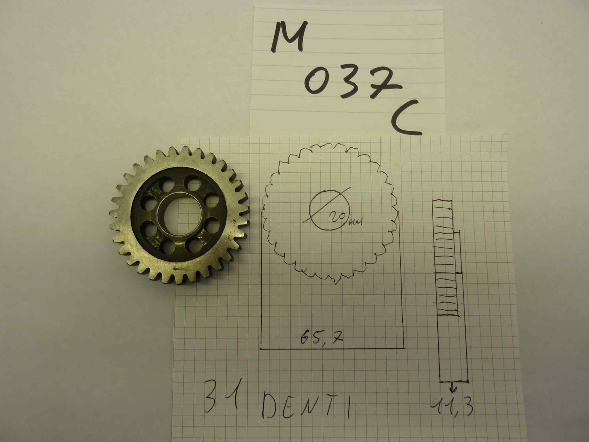 GILERA 98 124 ingranaggio cambio quinta velocità alleggerito originale - immagine 3