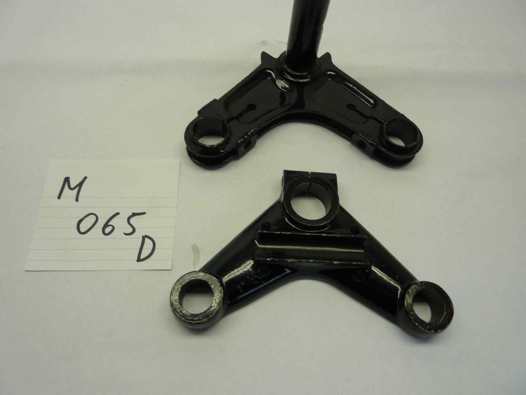 GILERA 98 124 150 piastra sterzo inferiore e superiore con canotto nera nuovo - immagine 4