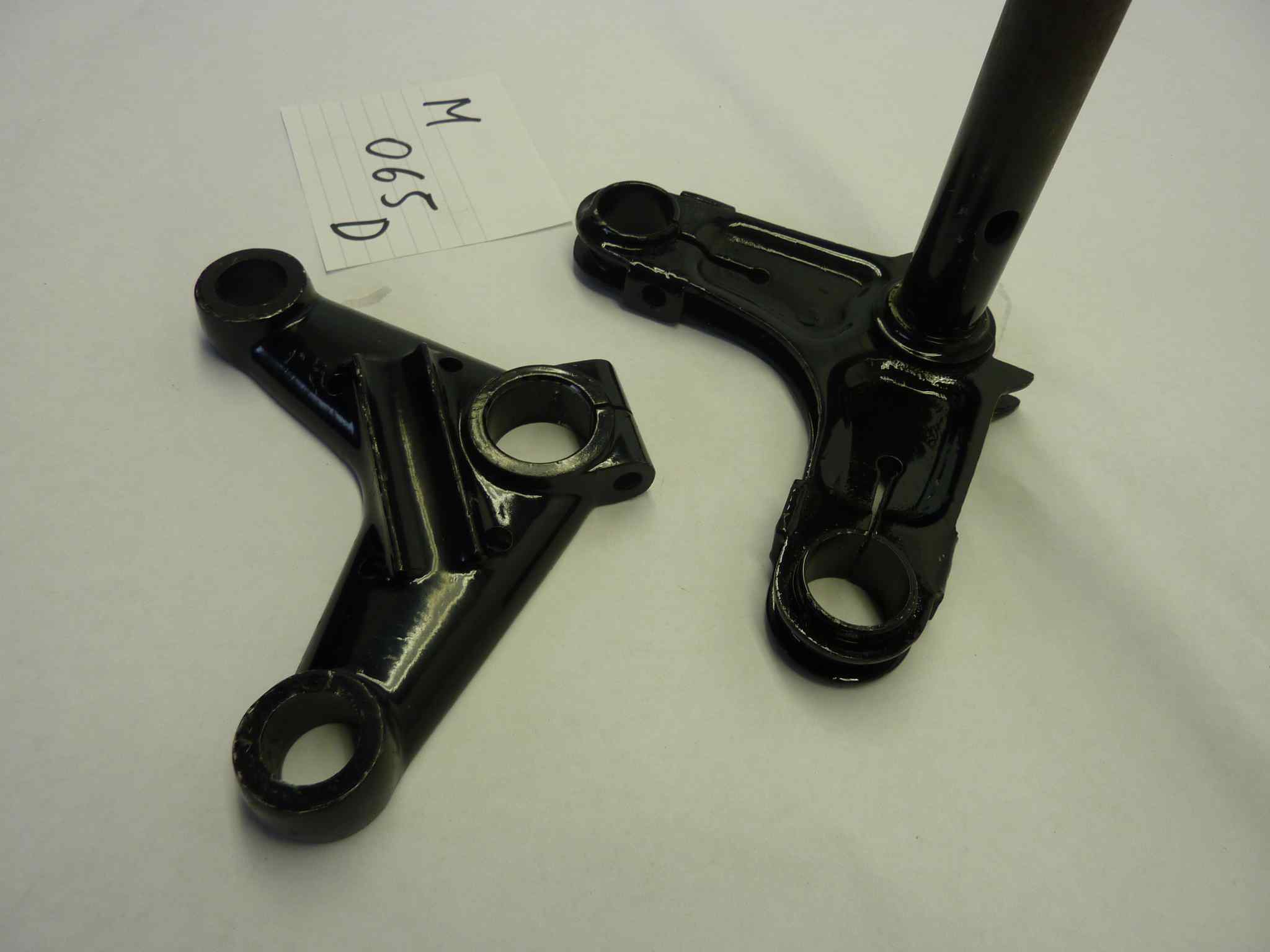 GILERA 98 124 150 piastra sterzo inferiore e superiore con canotto nera nuovo - immagine 5