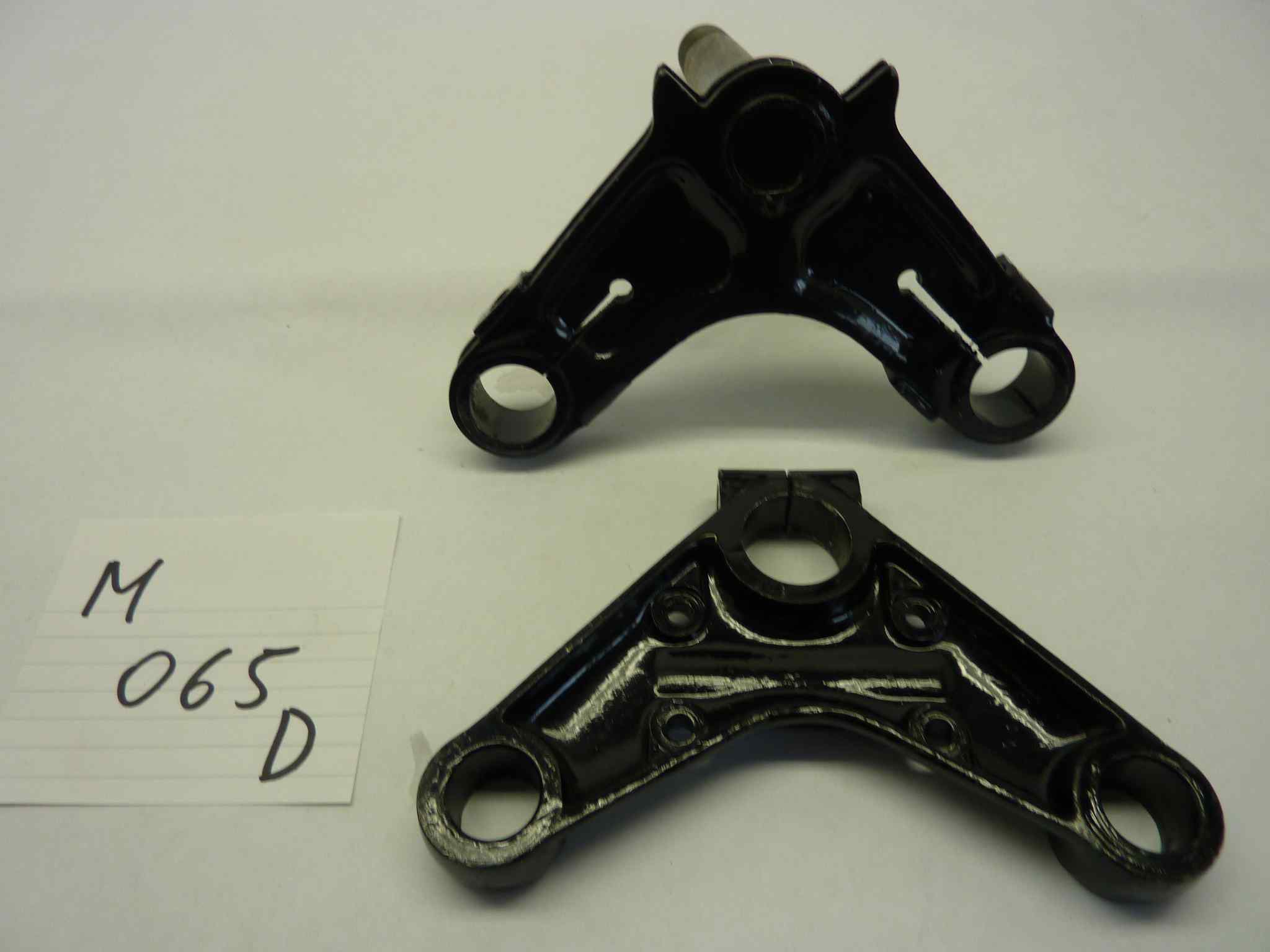 GILERA 98 124 150 piastra sterzo inferiore e superiore con canotto nera nuovo - immagine 6