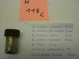 GILERA 150 GIUBILEO SPORT ingranaggio cambio con millerighe originale