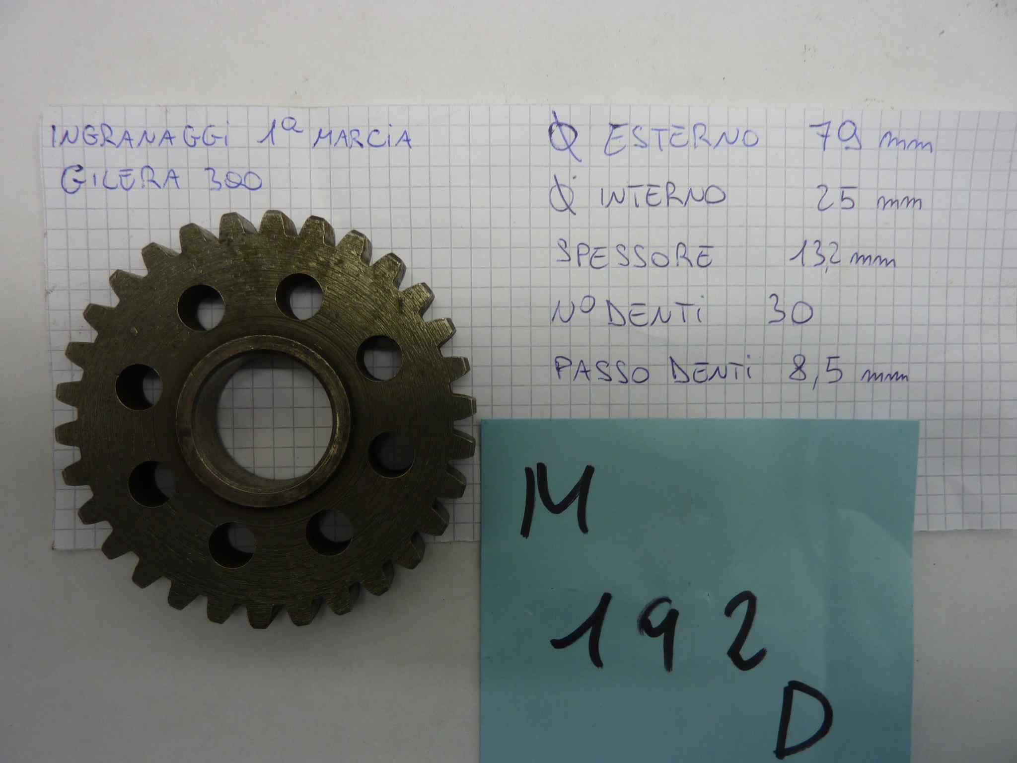 GILERA 300 PRIMA SERIE ingranaggio cambio prima marcia alleggerito - immagine 2