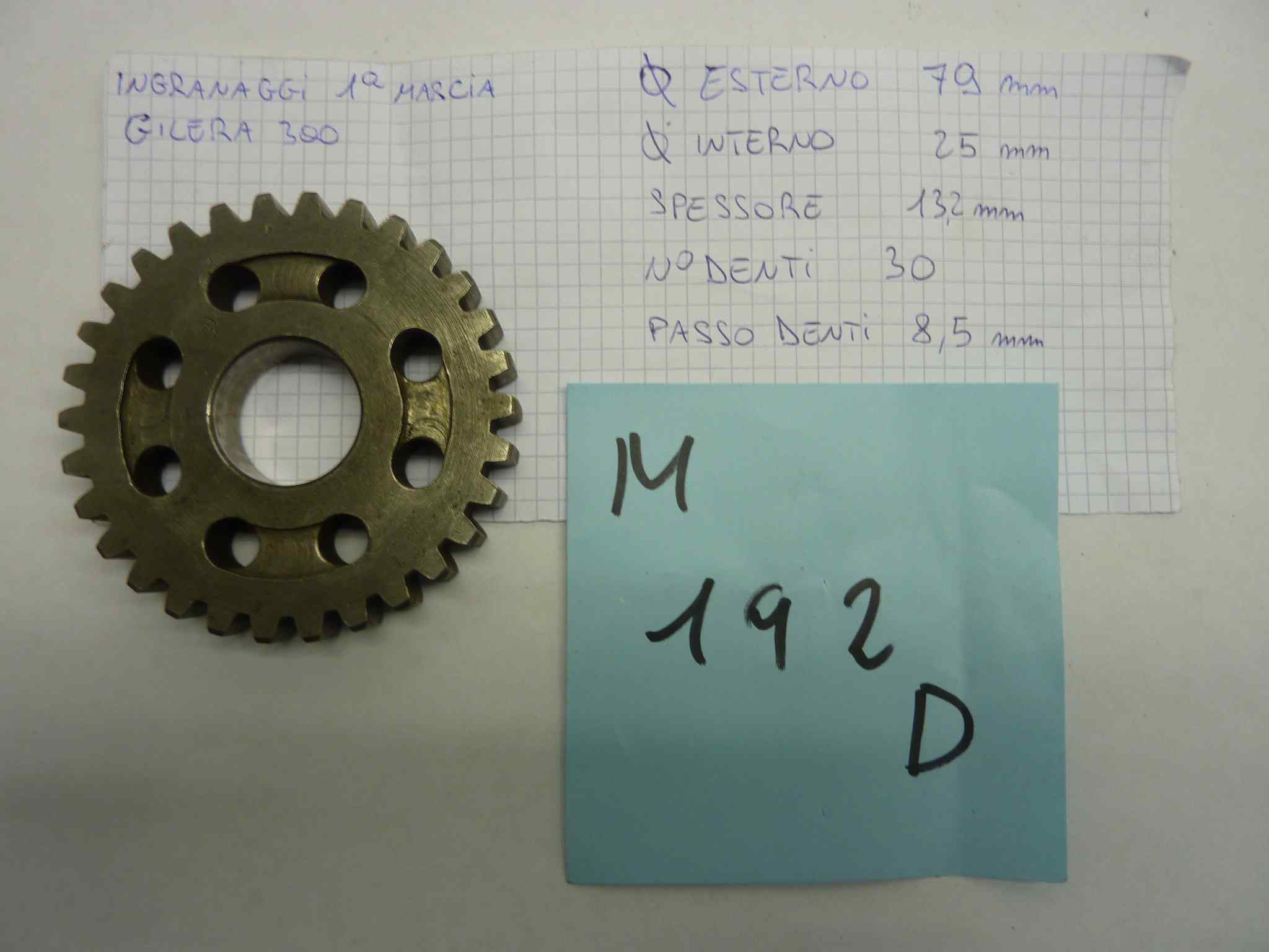 GILERA 300 PRIMA SERIE ingranaggio cambio prima marcia alleggerito - immagine 4