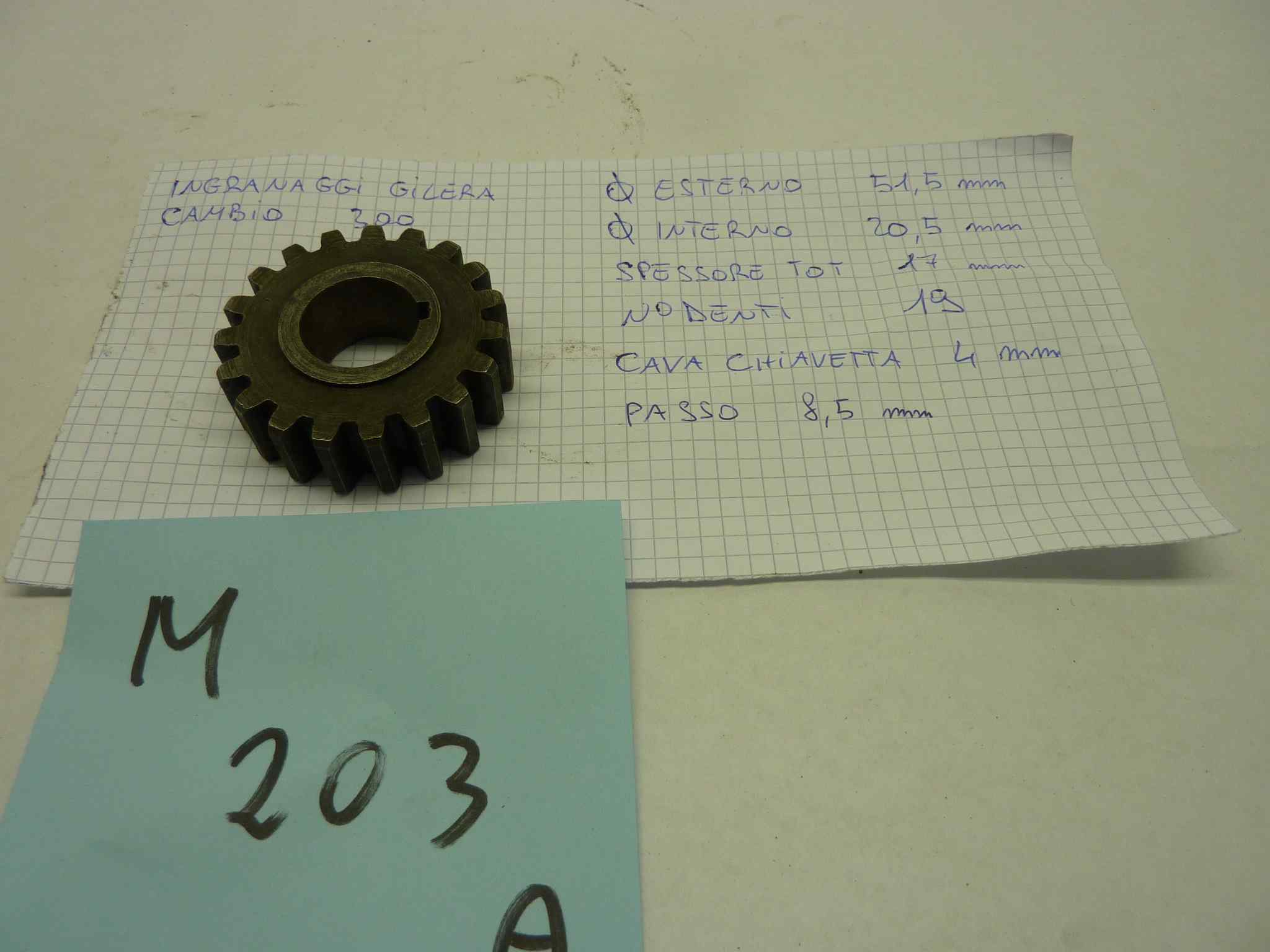 GILERA 300 PRIMA SERIE ingranaggio cambio sede chiavella - immagine 2