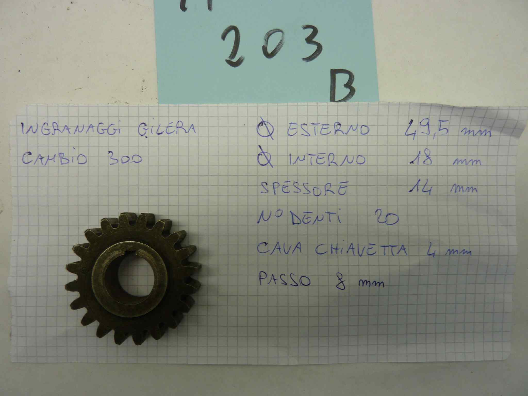 GILERA 300 PRIMA SERIE ingranaggio cambio sede chiavella - immagine 2