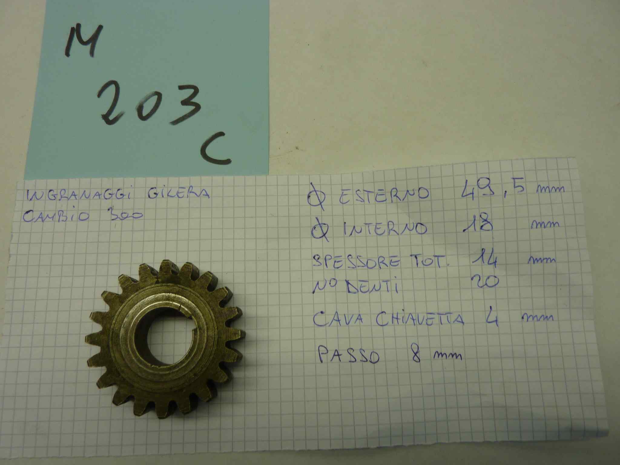 GILERA 300 PRIMA SERIE ingranaggio cambio sede chiavella - immagine 2