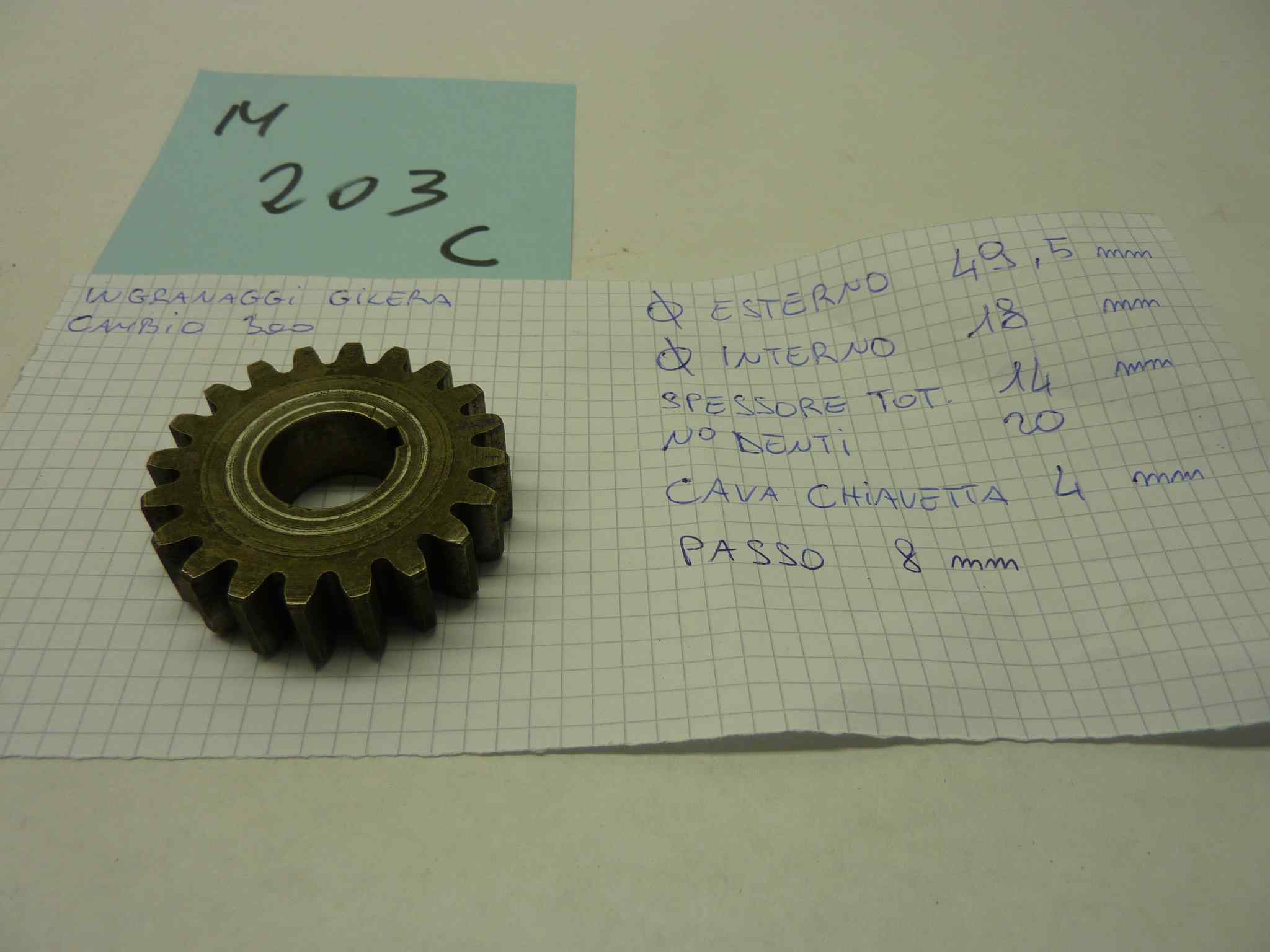 GILERA 300 PRIMA SERIE ingranaggio cambio sede chiavella - immagine 3
