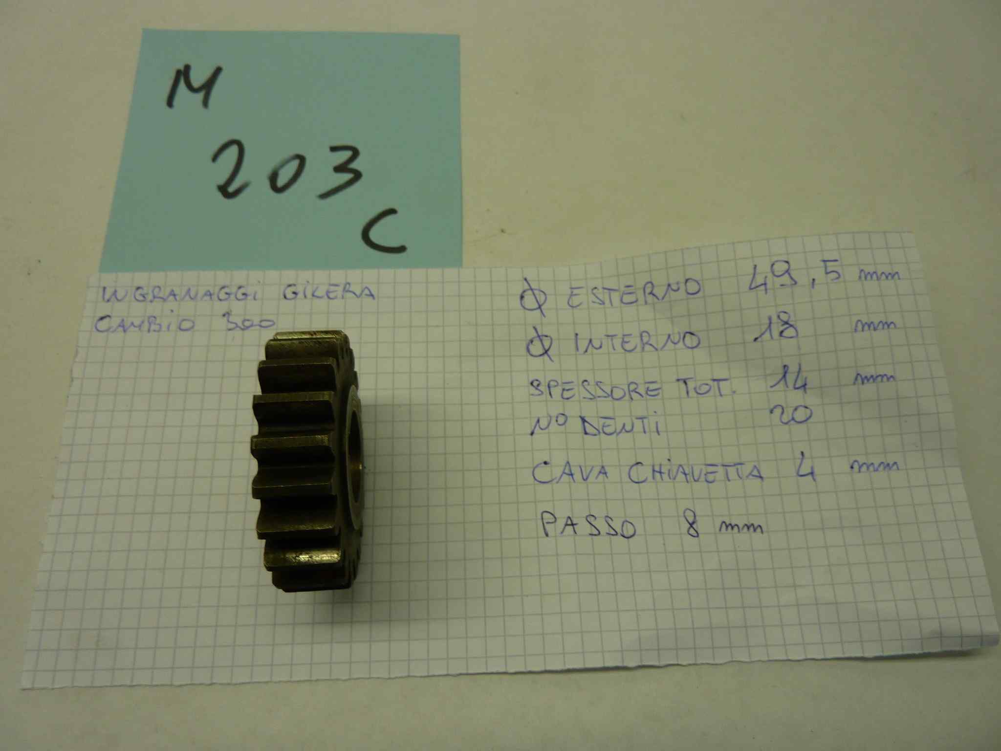 GILERA 300 PRIMA SERIE ingranaggio cambio sede chiavella - immagine 4