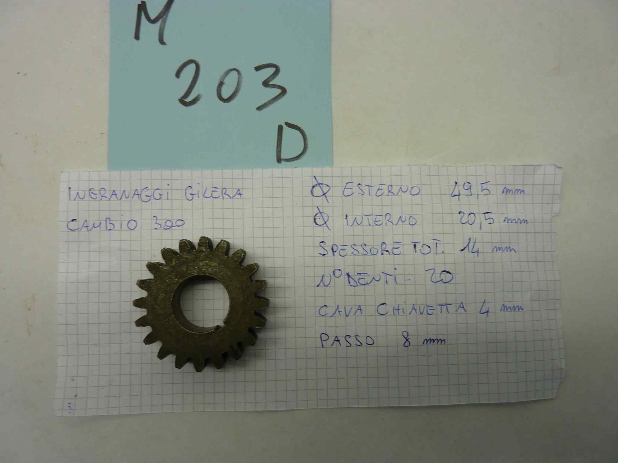GILERA 300 PRIMA SERIE ingranaggio cambio sede chiavella - immagine 4