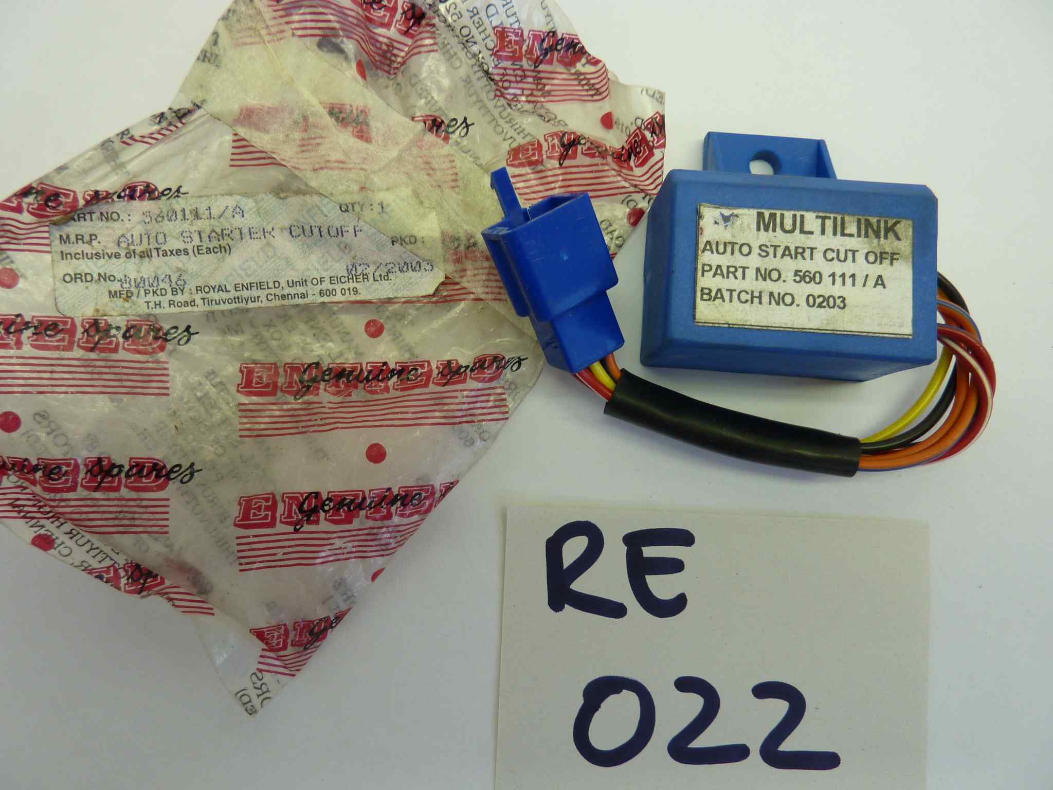 Royal Enfield vari modelli centralina accensione multilink auto start cut off cod 560 111/A - immagine 2