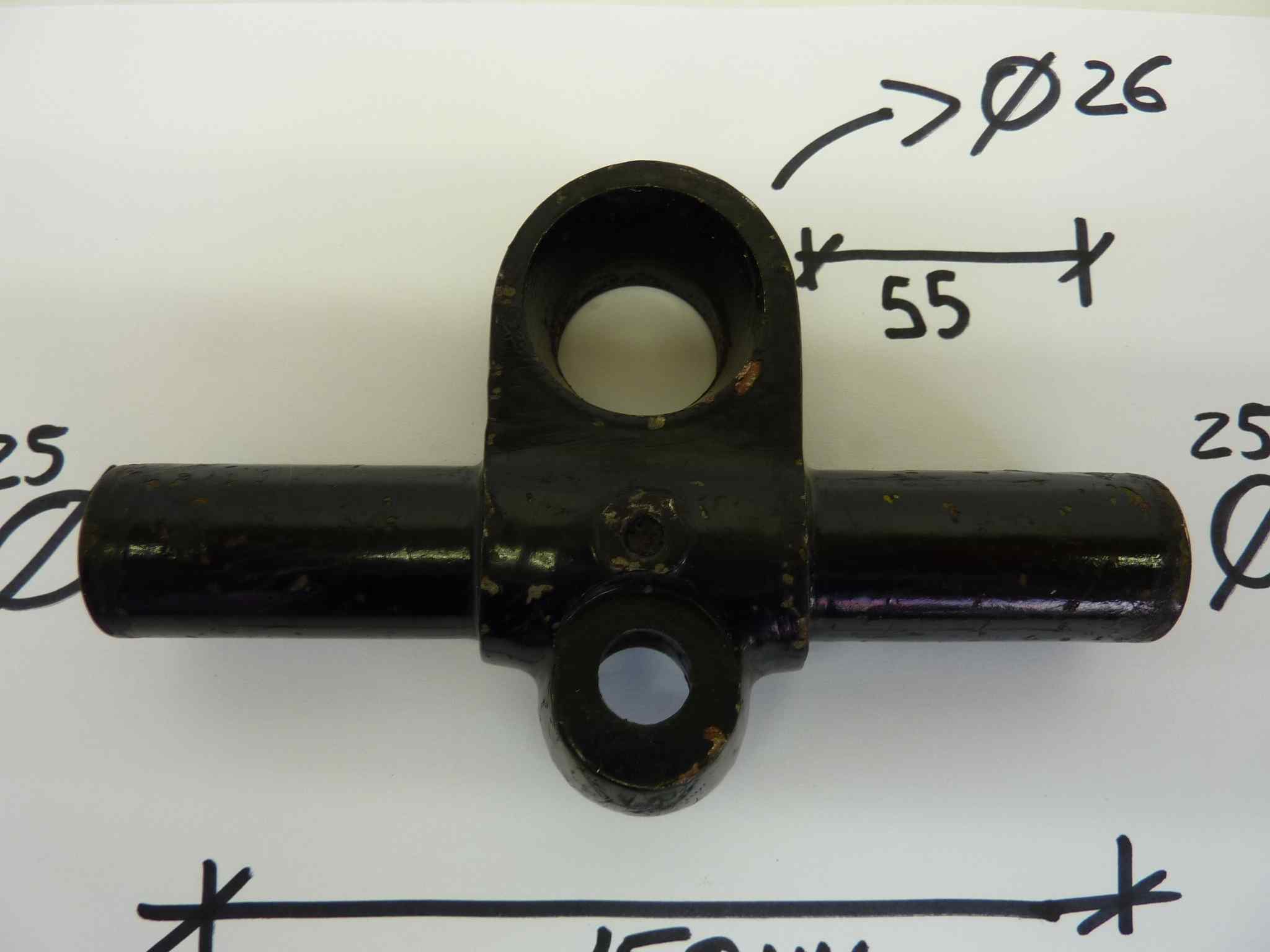 Piastra di sterzo superiore parallelogramma moto epoca - immagine 4