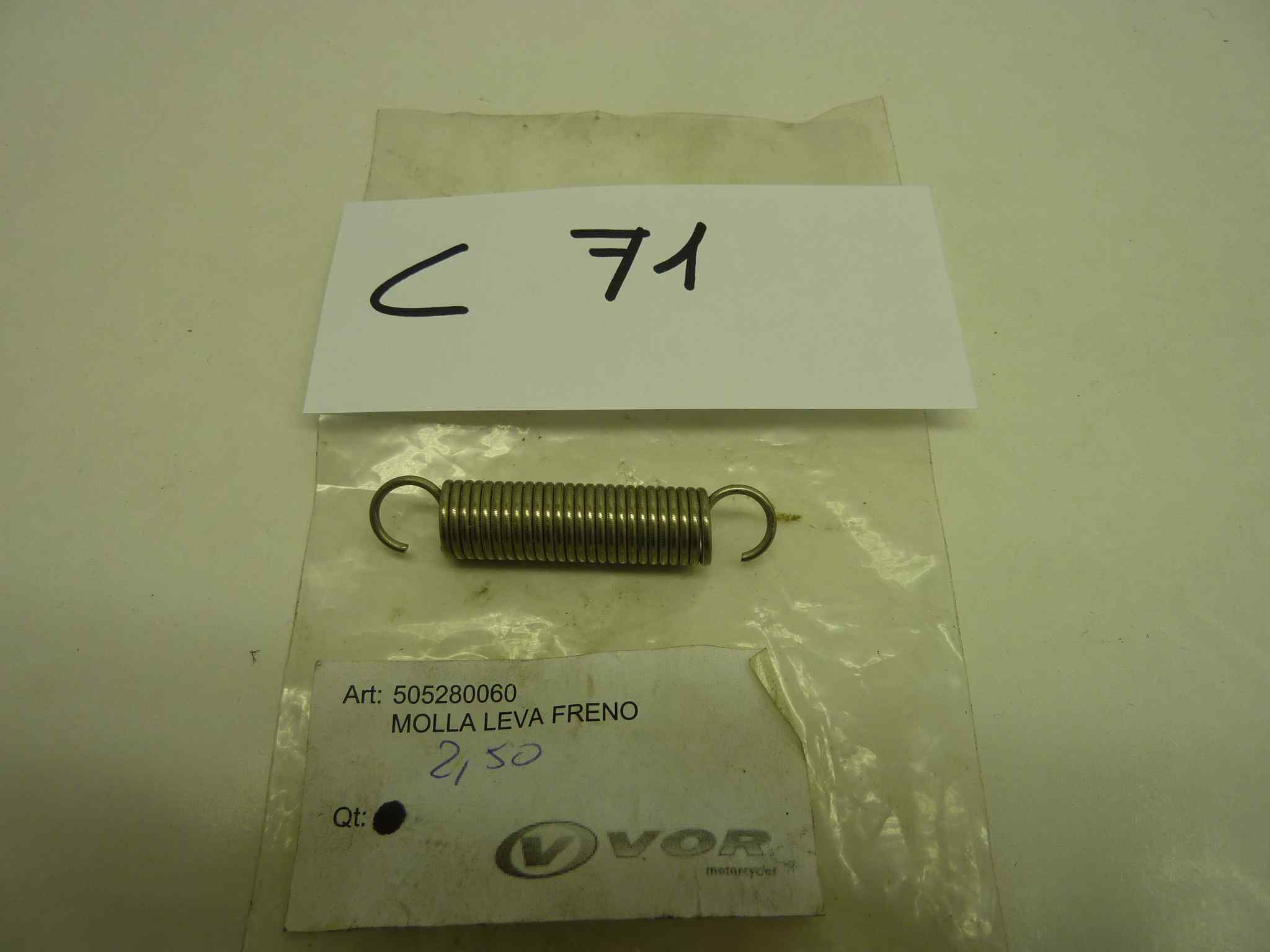 VOR 503 e vari modelli - MOLLA LEVA FRENO POSTERIORE