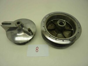 MOZZO POSTERIORE AMADORI CAMPAGNOLO cod 5074 diametro 158 mm - piatto porta ceppi ganasce completo cod 5114 - 36 raggi