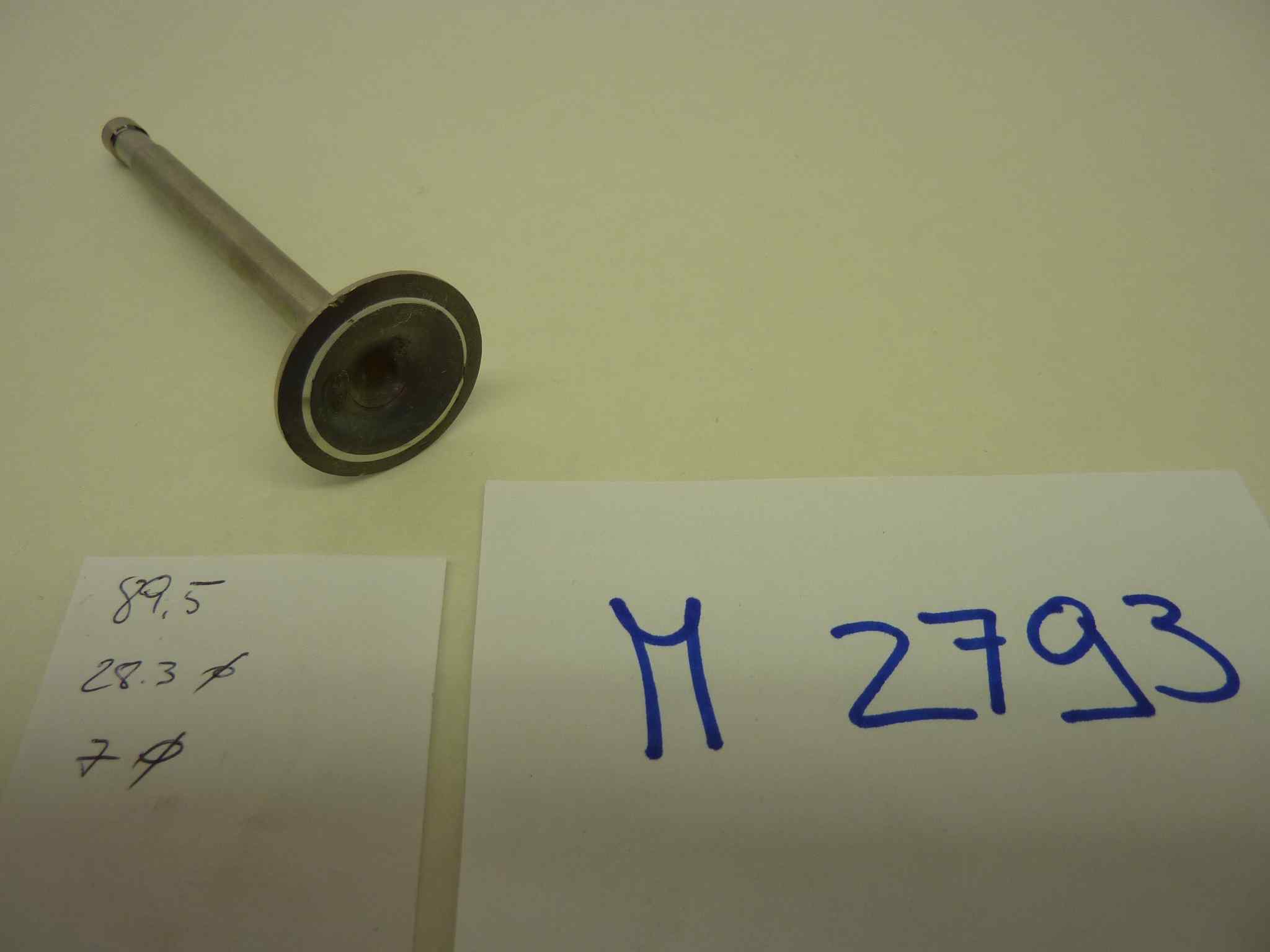 GILERA vari modelli valvola motore aspirazione o scarico Altezza totale 89,5 mm - diam stelo 7 mm - diam testa 28,3 mm - immagine 2