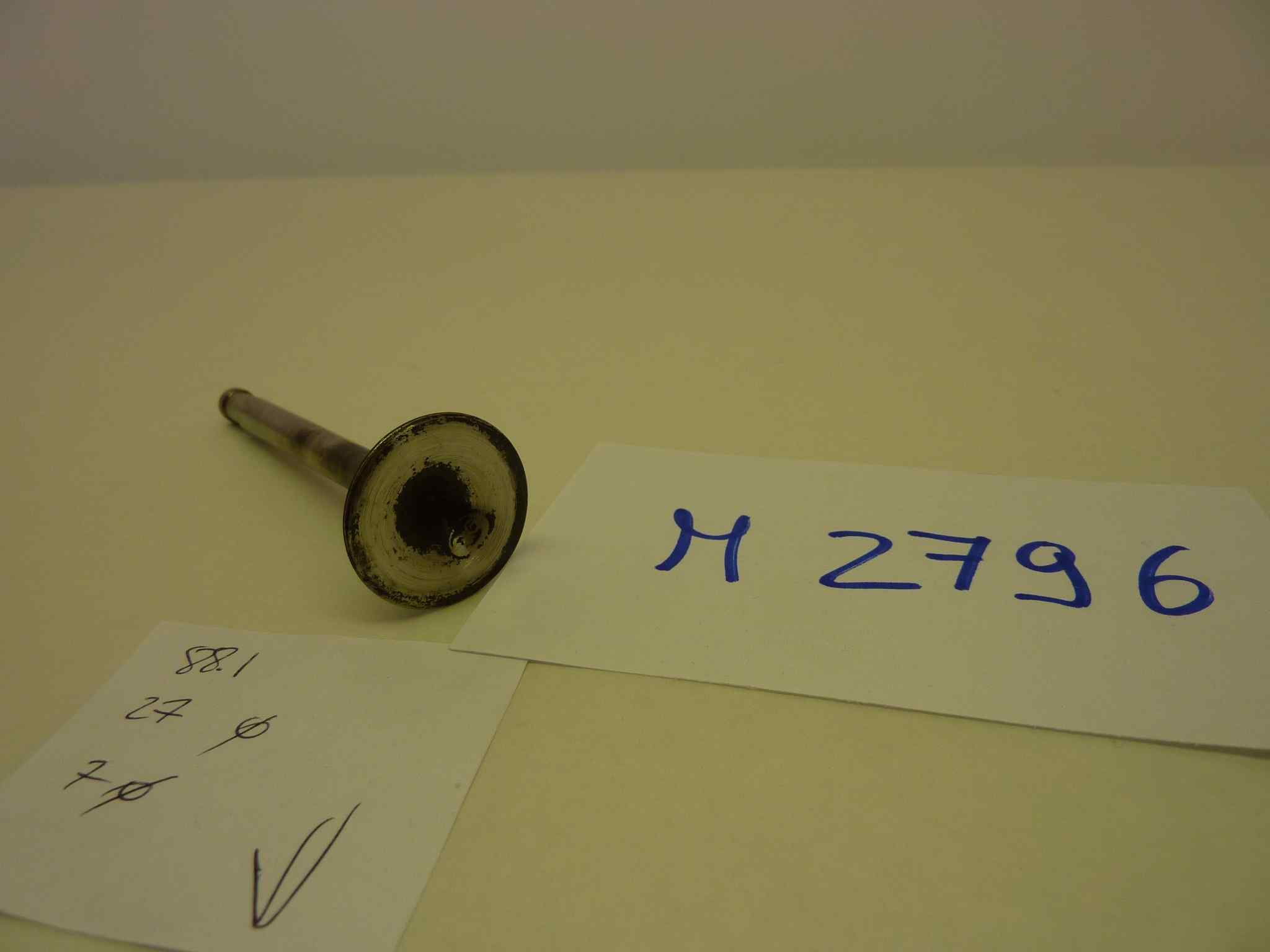GILERA vari modelli valvola motore aspirazione o scarico Altezza totale 88,1 mm - diam stelo 7 mm - diam testa 27,0 mm - immagine 2