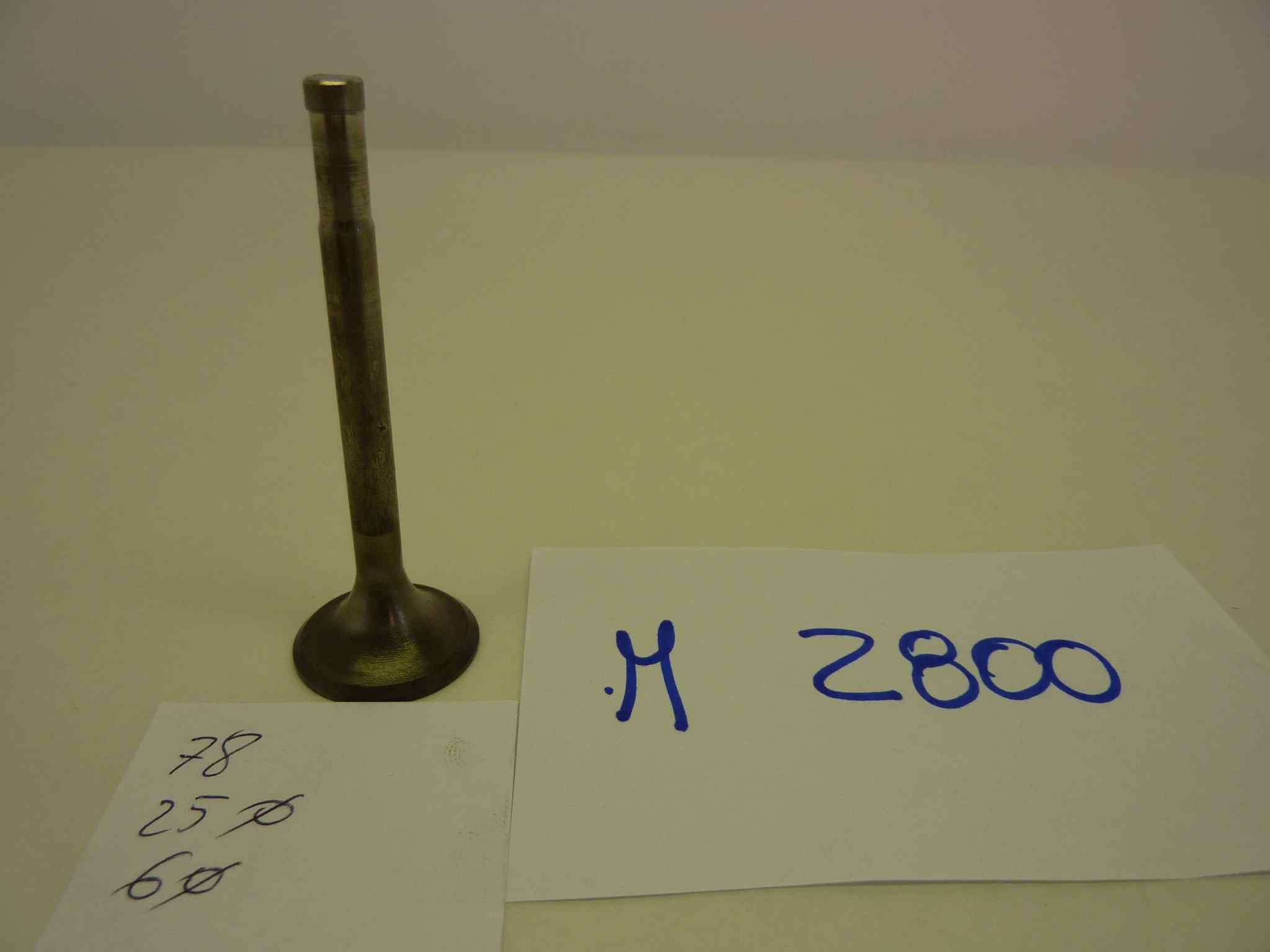 GILERA vari modelli valvola motore aspirazione o scarico Altezza totale 78,0 mm - diam stelo 6 mm - diam testa 25,0 mm