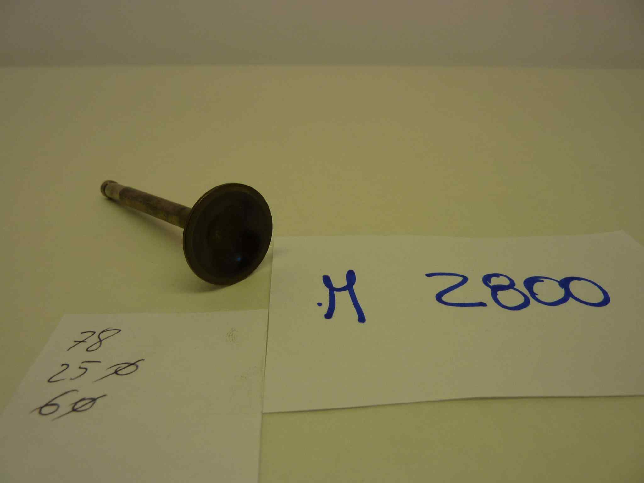 GILERA vari modelli valvola motore aspirazione o scarico Altezza totale 78,0 mm - diam stelo 6 mm - diam testa 25,0 mm - immagine 2