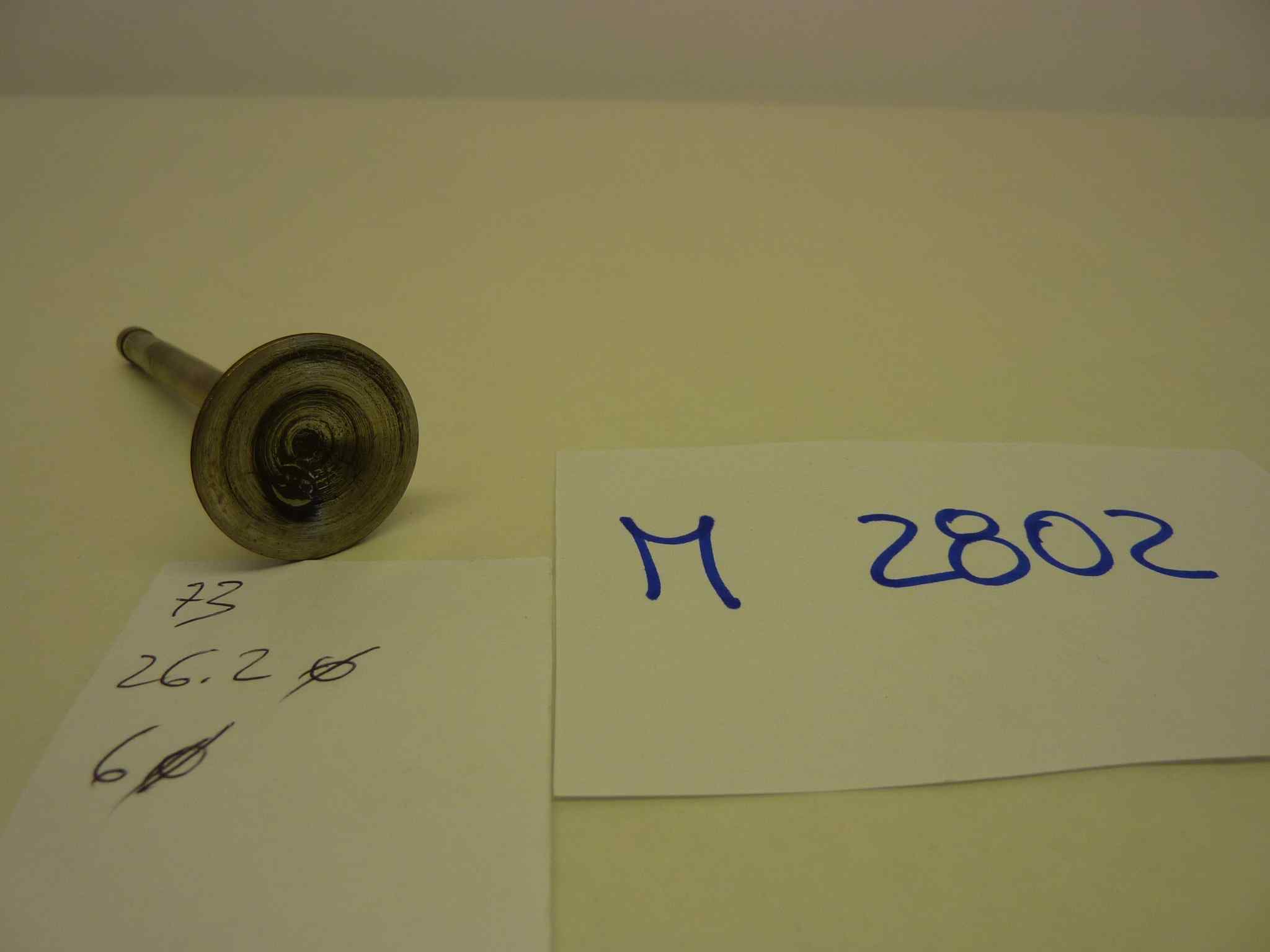 GILERA vari modelli valvola motore aspirazione o scarico Altezza totale 73,0 mm - diam stelo 6 mm - diam testa 26,2 mm - immagine 2