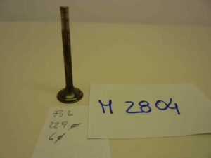 GILERA vari modelli valvola motore aspirazione o scarico Altezza totale  73,2 mm - diam stelo 6 mm - diam testa 22,9 mm