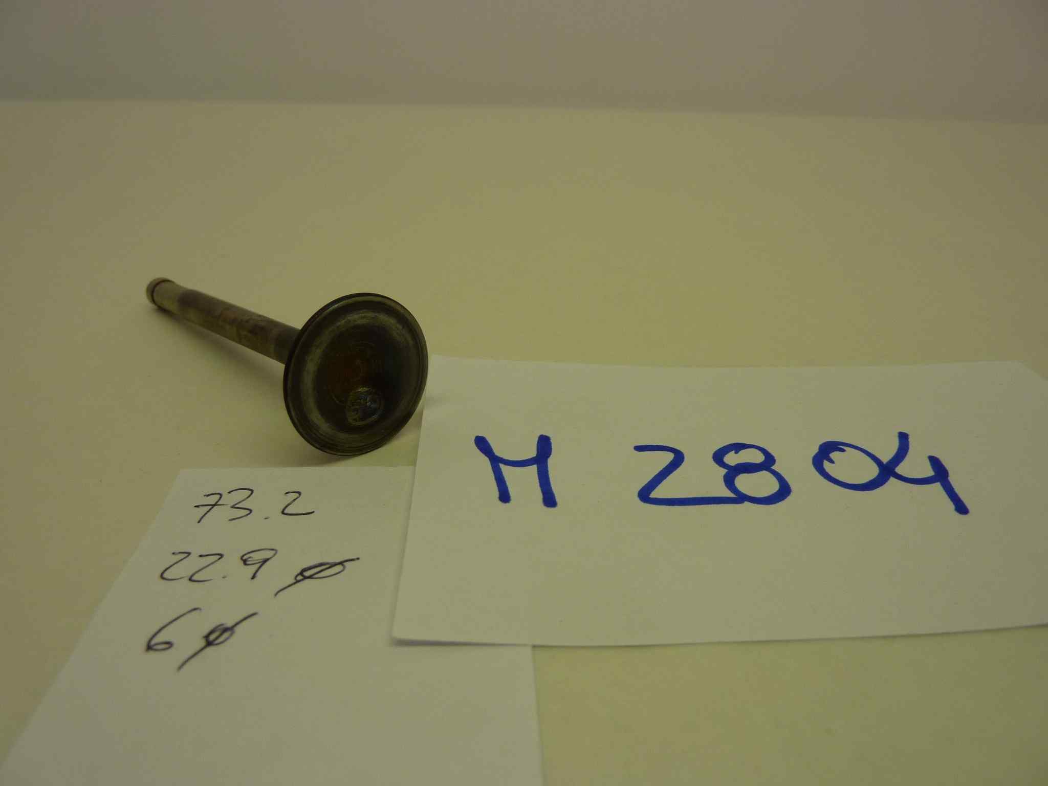 GILERA vari modelli valvola motore aspirazione o scarico Altezza totale 73,2 mm - diam stelo 6 mm - diam testa 22,9 mm - immagine 2