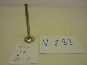 Valvola motore aspirazione o scarico moto epoca Altezza totale  89,5 mm - diam stelo 7 mm - diam testa 28,3 mm