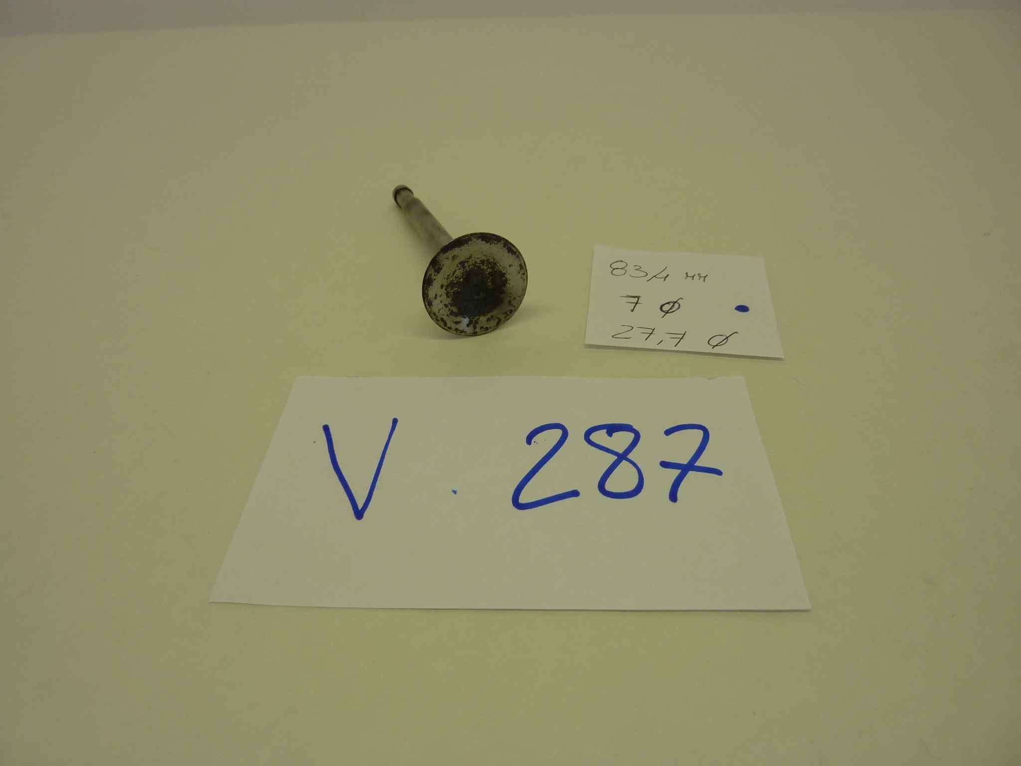 Valvola motore aspirazione o scarico moto epoca Altezza totale 83,4 mm - diam stelo 7 mm - diam testa 27,7 mm - immagine 2