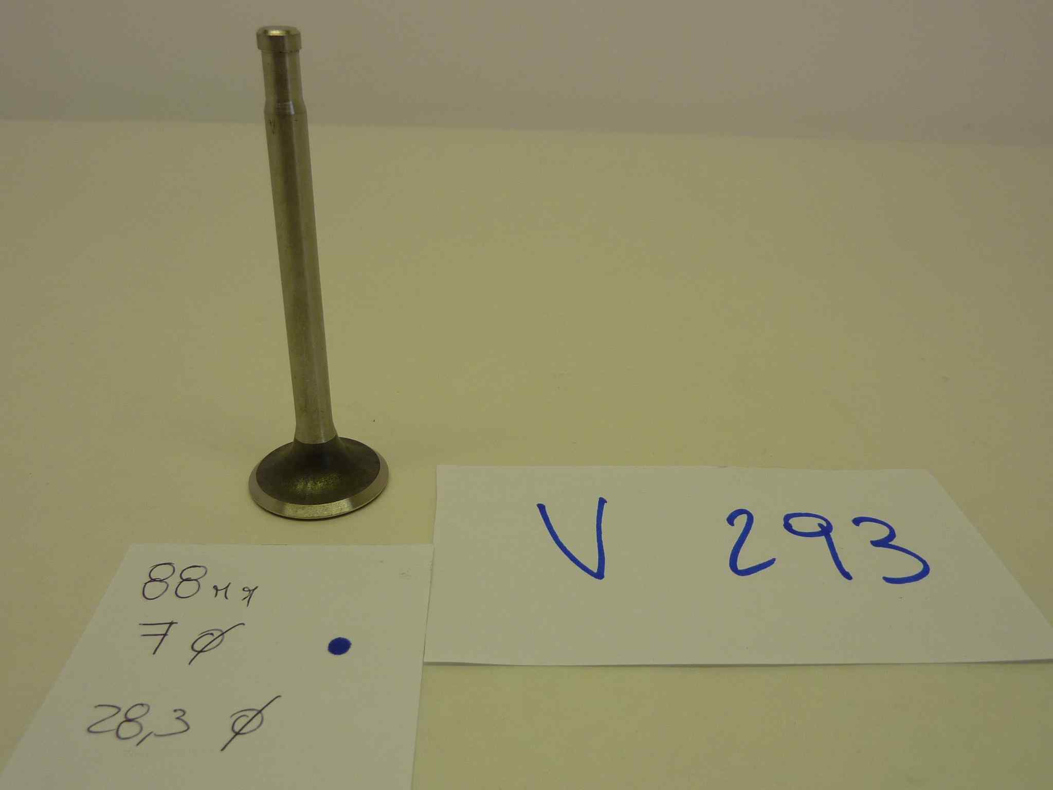 Valvola motore aspirazione o scarico moto epoca Altezza totale 88,0 mm - diam stelo 7 mm - diam testa 28,3 mm