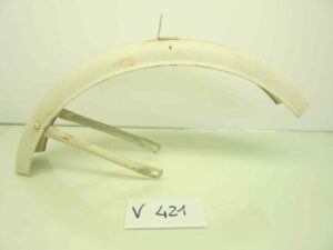 Parafango ciclomotore epoca argento bianco nuovo fondo di magazzino larghezza 71 mm