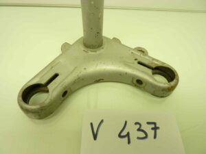 piastra sterzo moto ciclomotore epoca grigia interasse steli 152 diametro steli 27 diametro canotto 25 mm