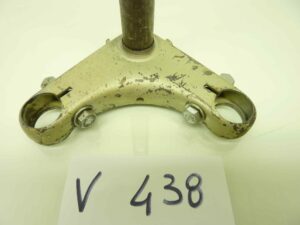 piastra sterzo moto ciclomotore epoca oro interasse steli 137 diametro steli 27 diametro canotto 25 mm