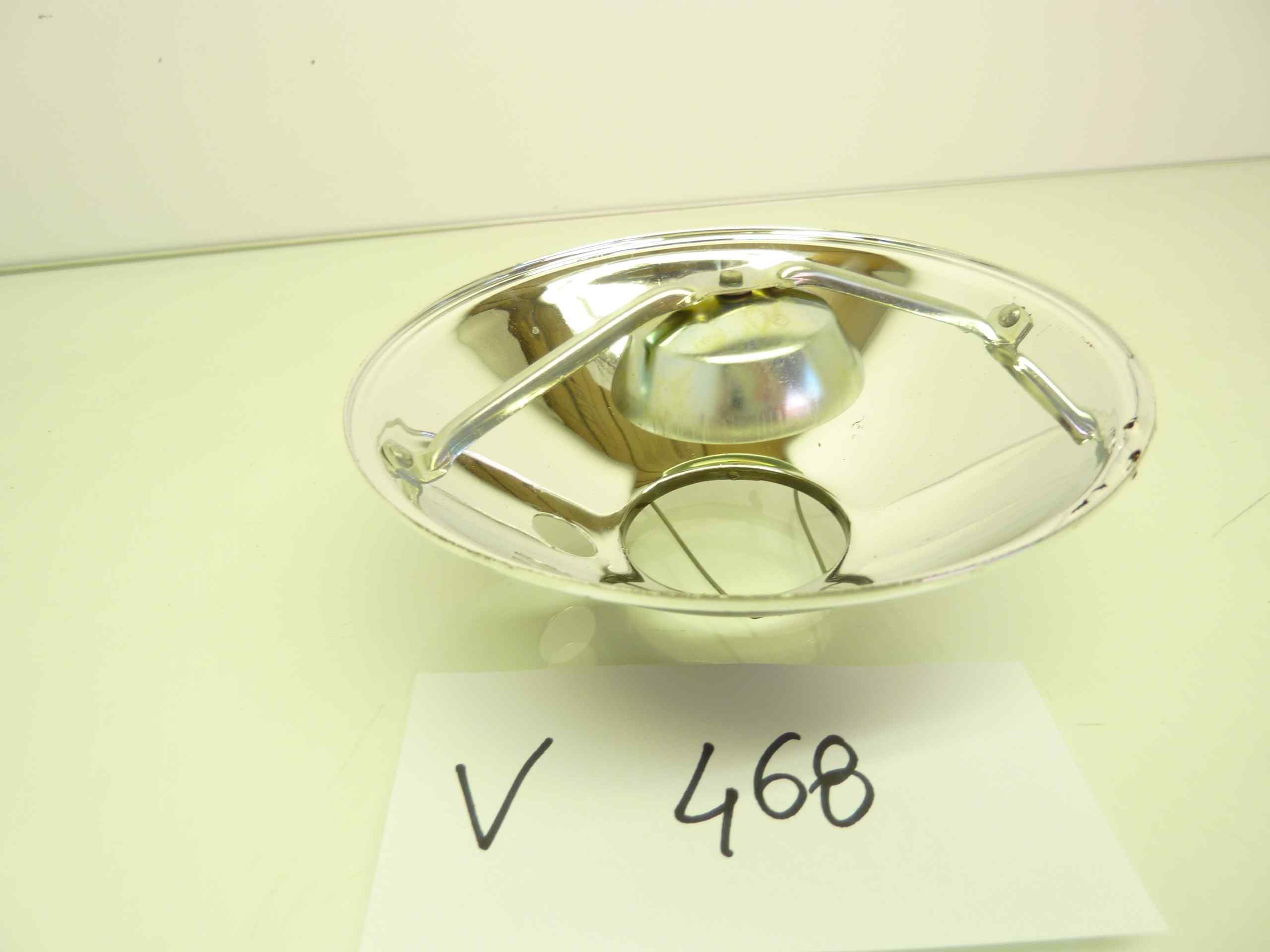 parabola cromata faro moto ciclomotore epoca diam esterno 138 mm - immagine 2