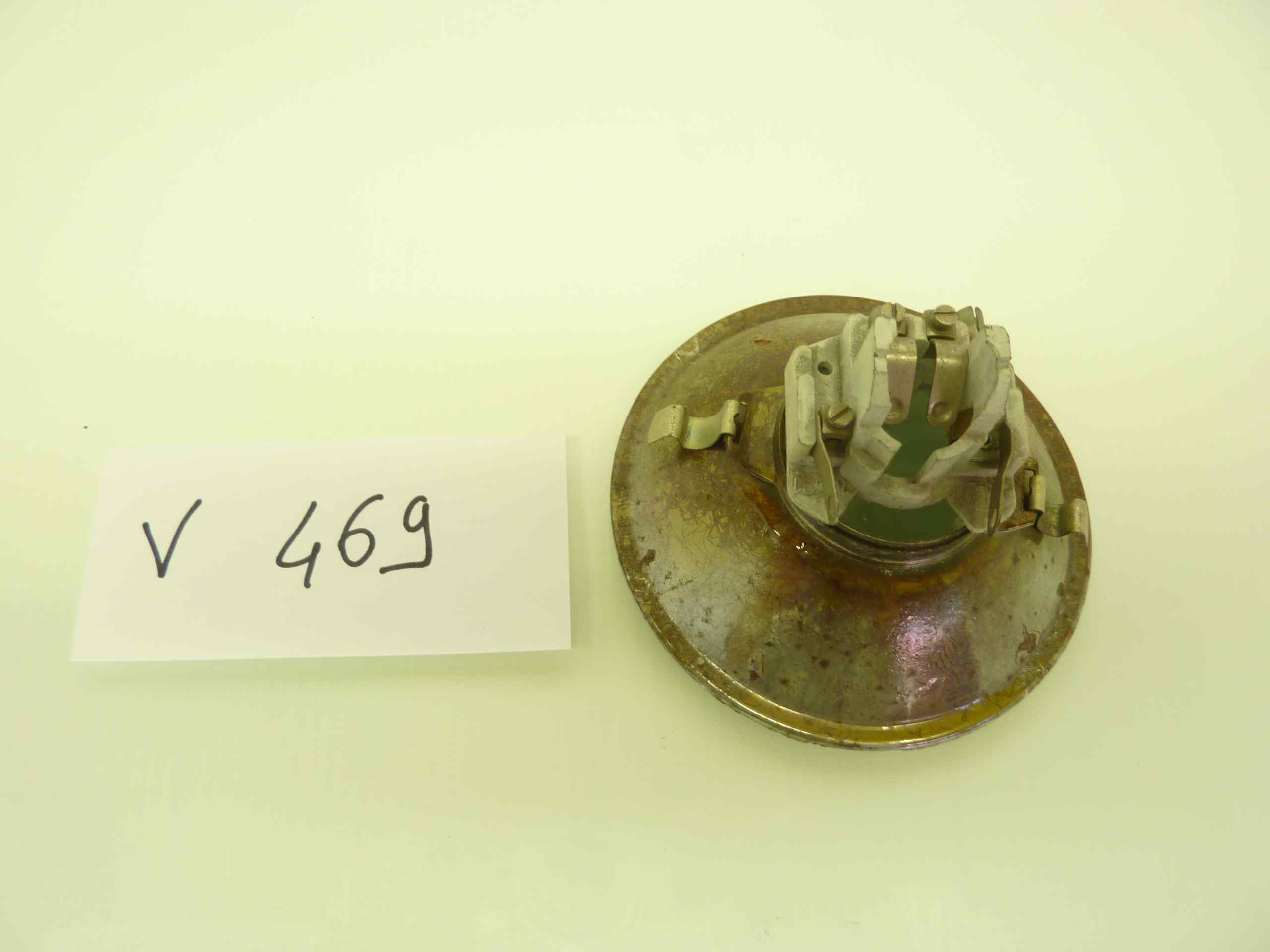parabola cromata faro moto ciclomotore epoca diam esterno 115 mm - immagine 3