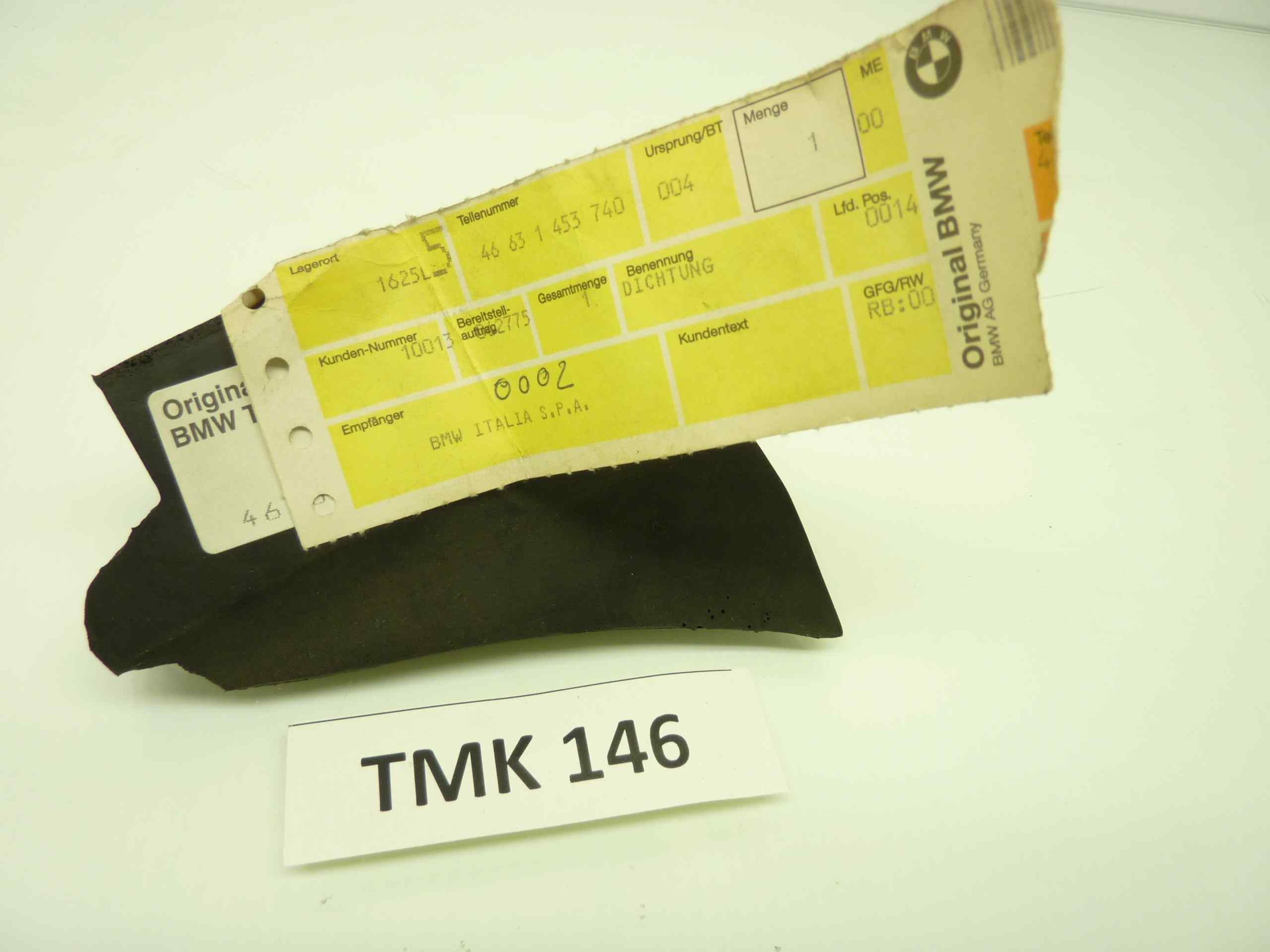 BMW K tutti modelli 84-96 gomma antirumore sotto serbatoio cod 46631453740 nuovo fondo di magazzino - immagine 2