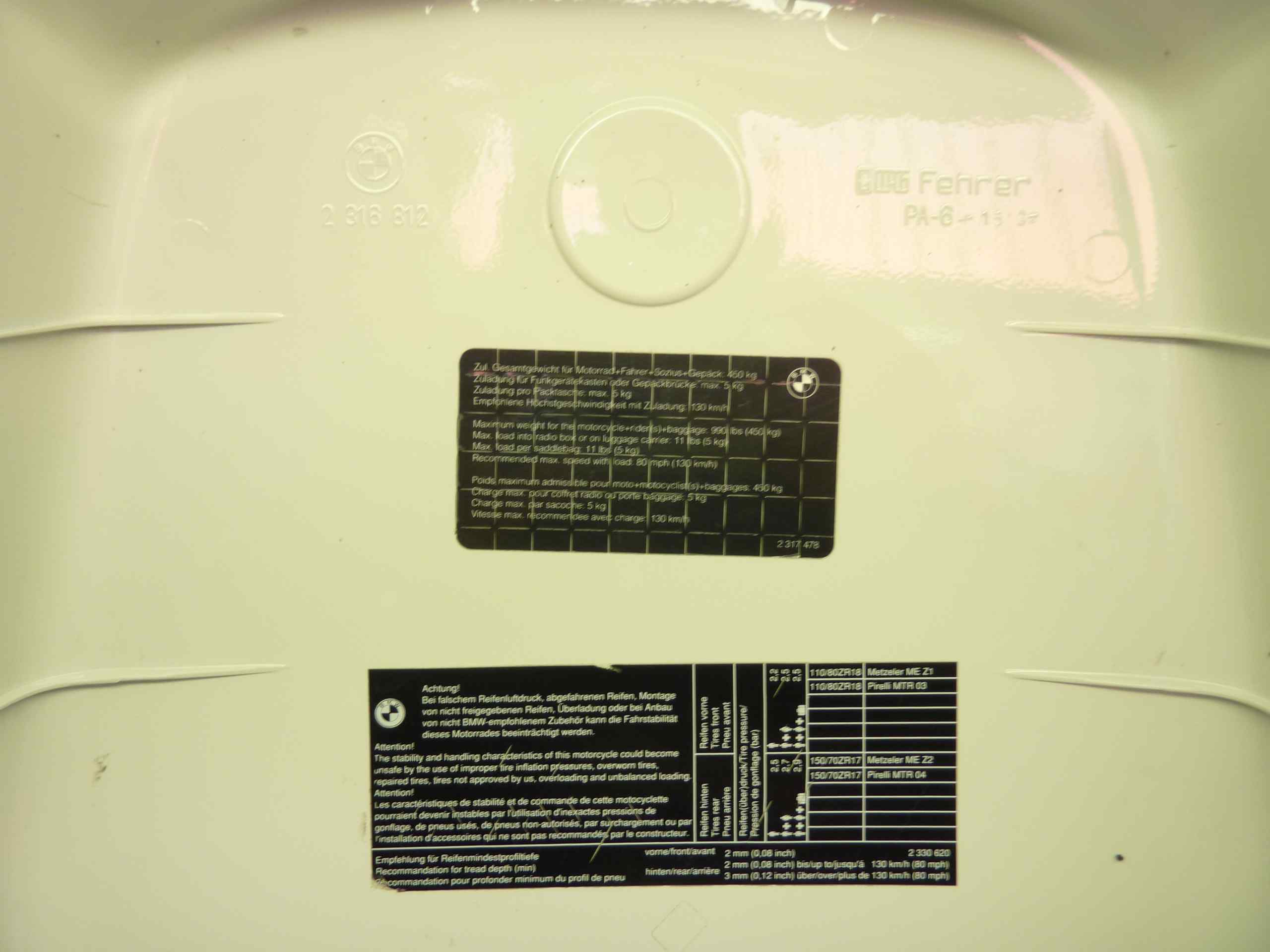 BMW R 1200 RT cassetta bauletto posteriore porta radio oggetti versione Polizia cod 2316812 - immagine 5