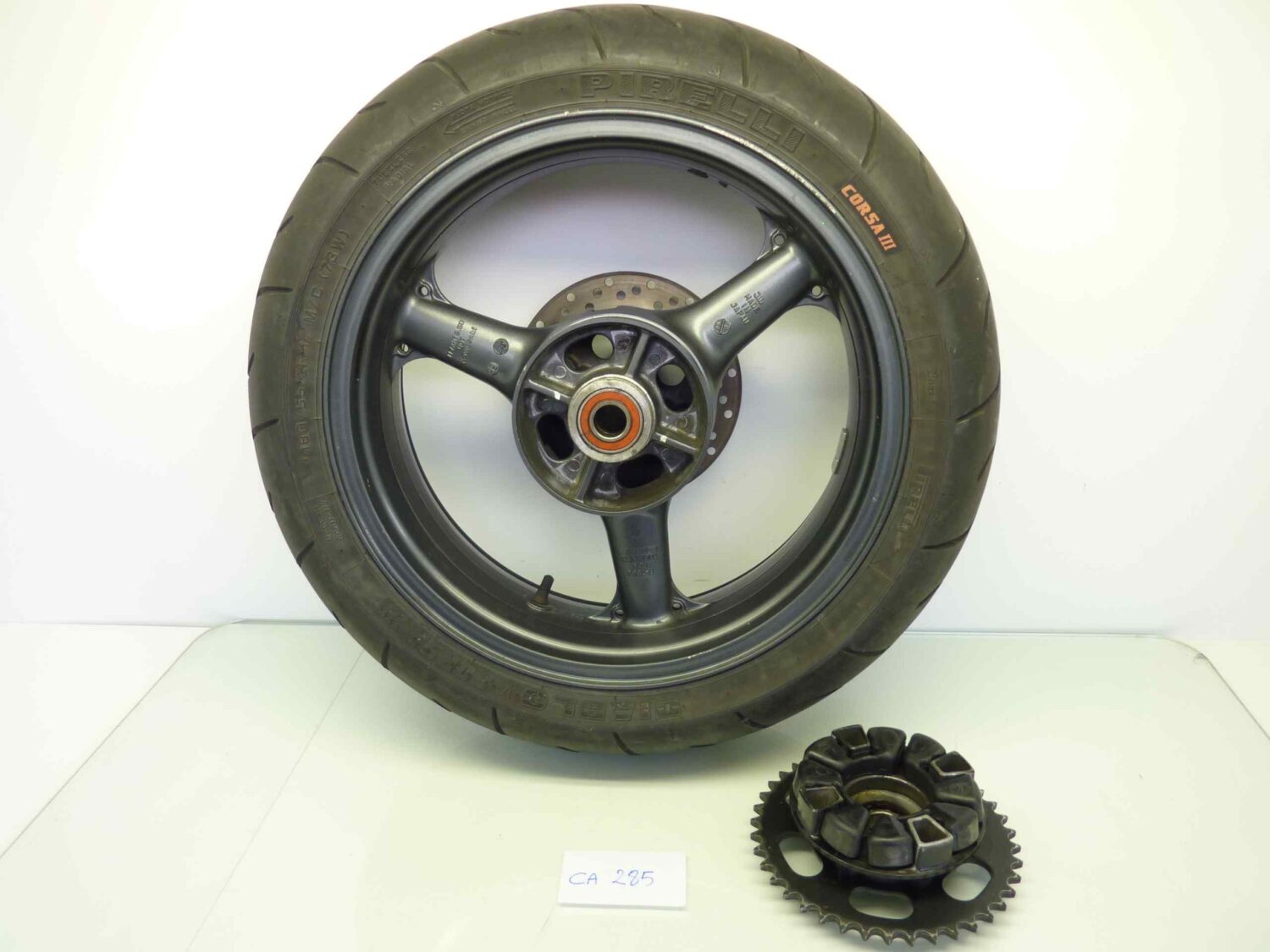 KAWASAKI NINJA ZX6R 98 99 ruota cerchio posteriore completa - immagine 2