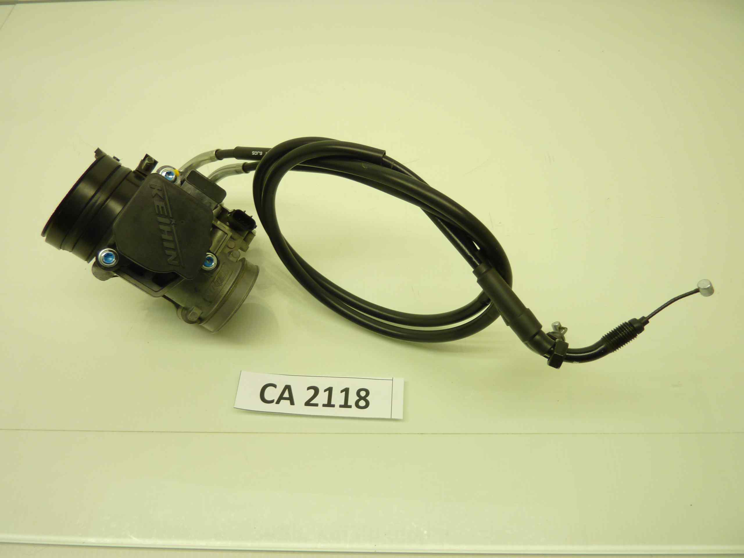 HONDA NC 750 S DCT corpo farfallato iniezione Keihin 3VAGI12 completo di cavi gas acceleratore - immagine 2