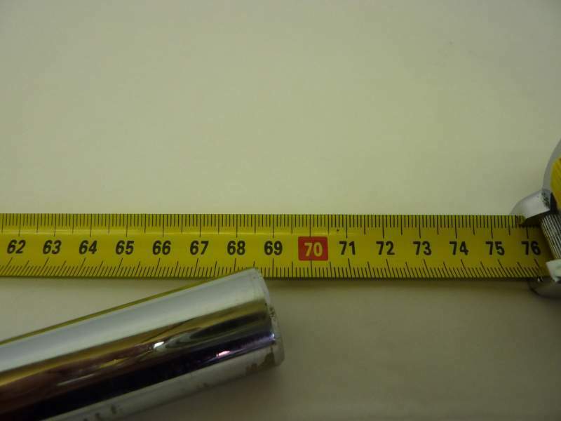 Manubrio moto diam 22 cromato cafe racer Special tipo dritto sciabola
