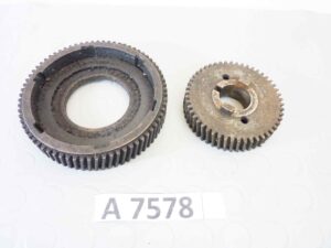 Ingranaggi Guzzi 500 Alce Superalce trasmissione primaria con pignone motore frizione denti 50 - 72 diam interni 30 - 54 diam est 92,5 - 132 cod 09081001 25073 25061 nuovo fondo di magazzino